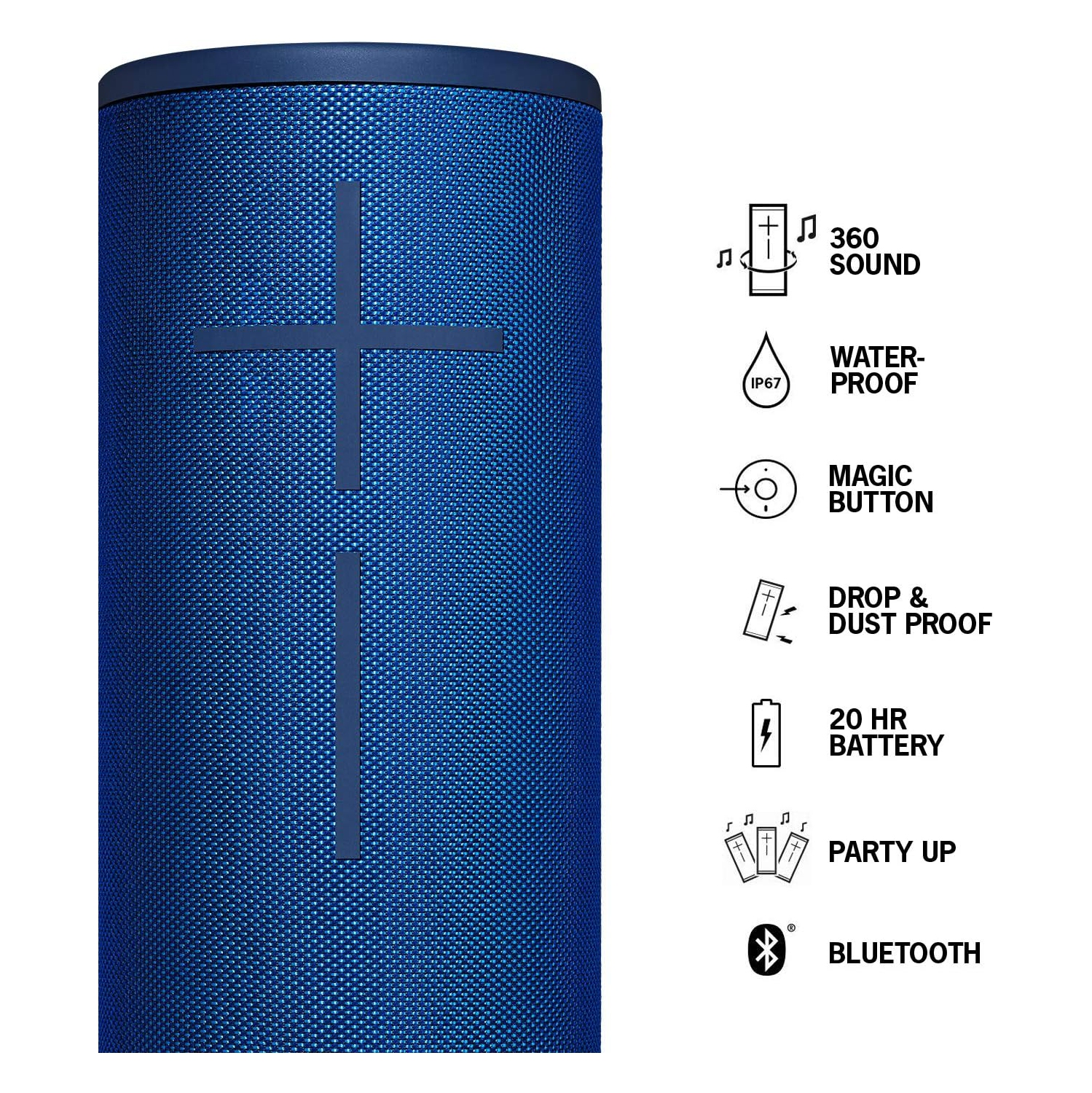 Boîte ouverte - Haut-parleur sans fil portatif Bluetooth MEGABOOM 3 d'Ultimate Ears - Bleu lagon (984-001392)