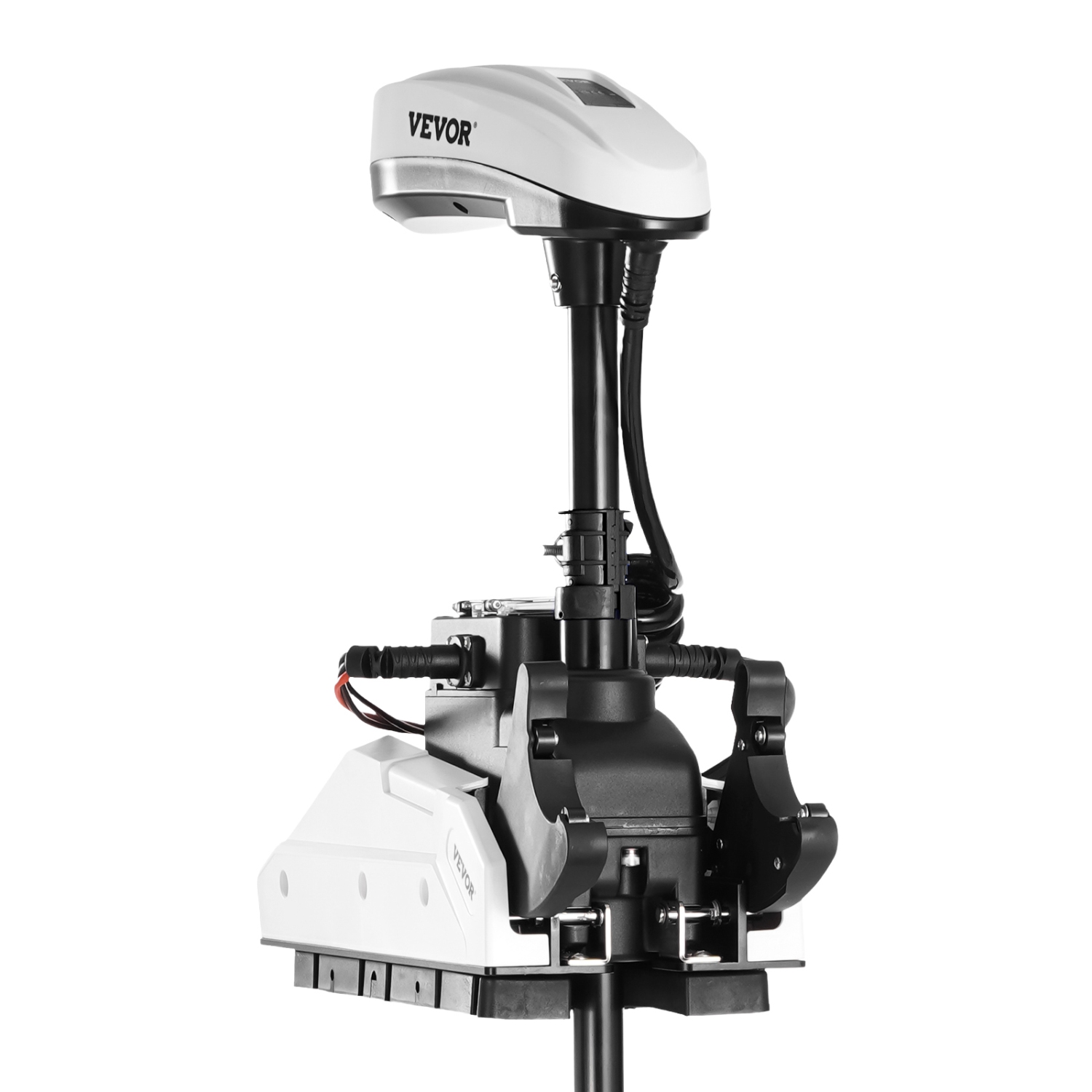 VEVOR 55lbs Thrust with GPS Electric Trolling Motor, 10-Speed Bow Mounted Saltwater Outboard Boat Motor with Remote Control & LCD Battery Indicator,