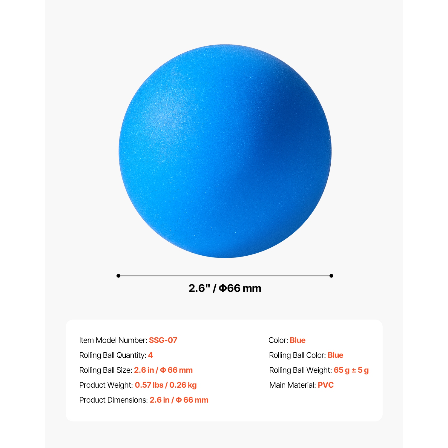 VEVOR 4-pack Roll and Score Classic Arcade Game Ball, Replacement Set, Skee Ball Arcade Accessory, Ideal for Adults Kids Family Recreation Game Rooms