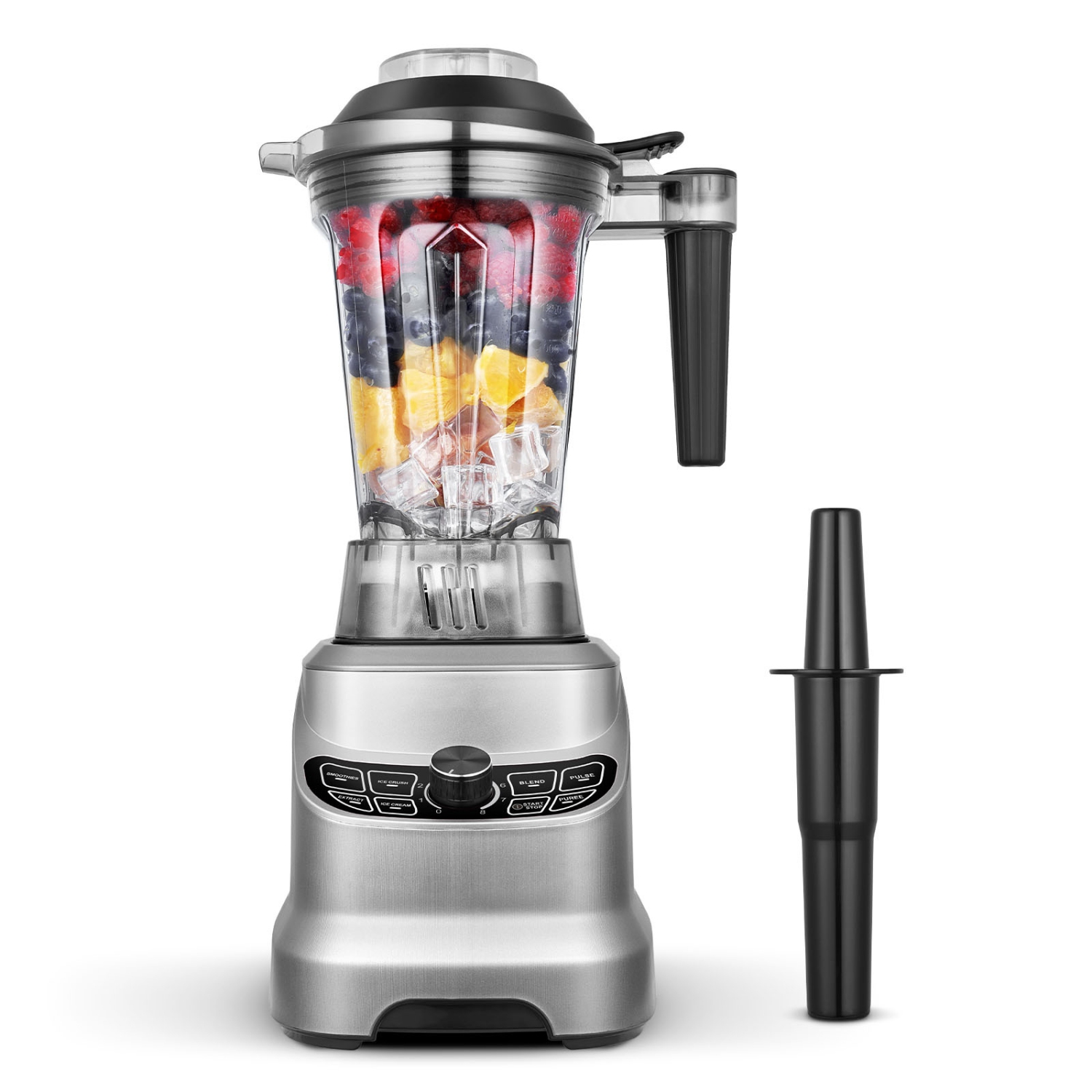 5-IN-1 Professional Blender, 1800 Peak Watts, 8 Speeds & Pulse, 63 oz. Pitcher, Functions for Puree, Ice Crushing