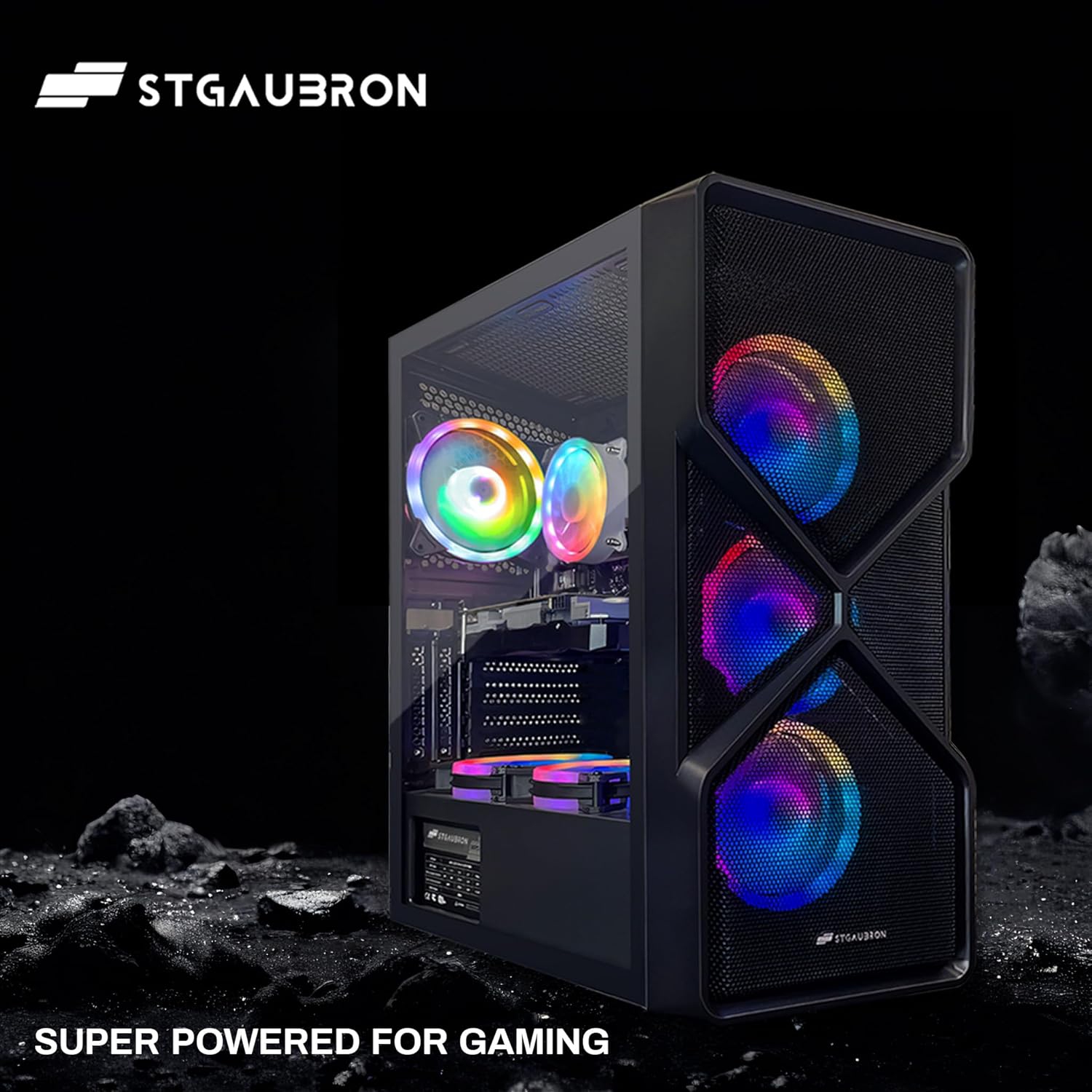 STGAubron Gaming PC Computer Desktop, Intel Core i7 8th up to 4.1GHz, GeForce RTX2060 Super 8G, 16G DDR4, 1T SSD, WIN11H