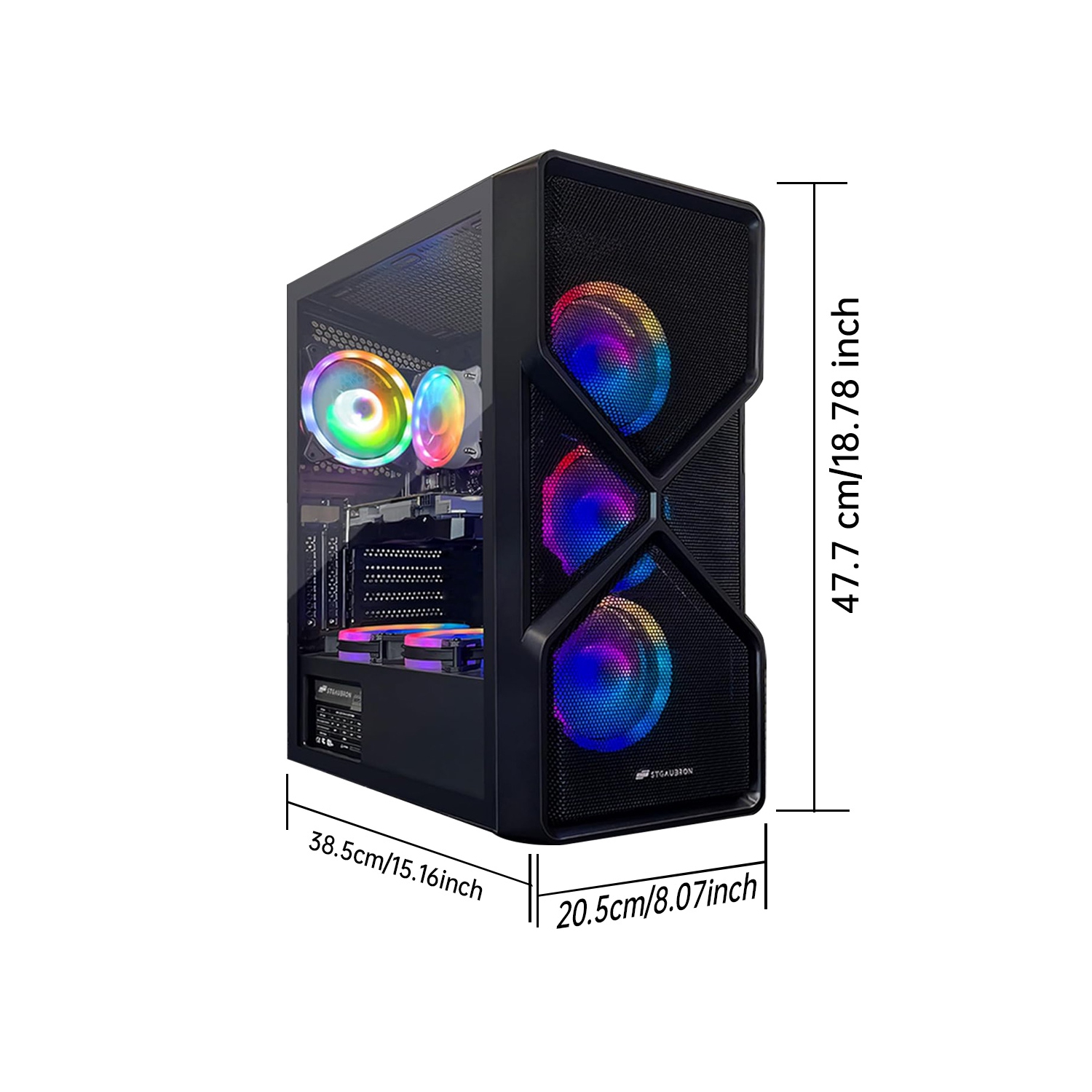 STGAubron Gaming PC Computer Desktop, Intel Core i7 8th up to 4.1GHz, GeForce RTX2060 Super 8G, 16G DDR4, 1T SSD, WIN11H