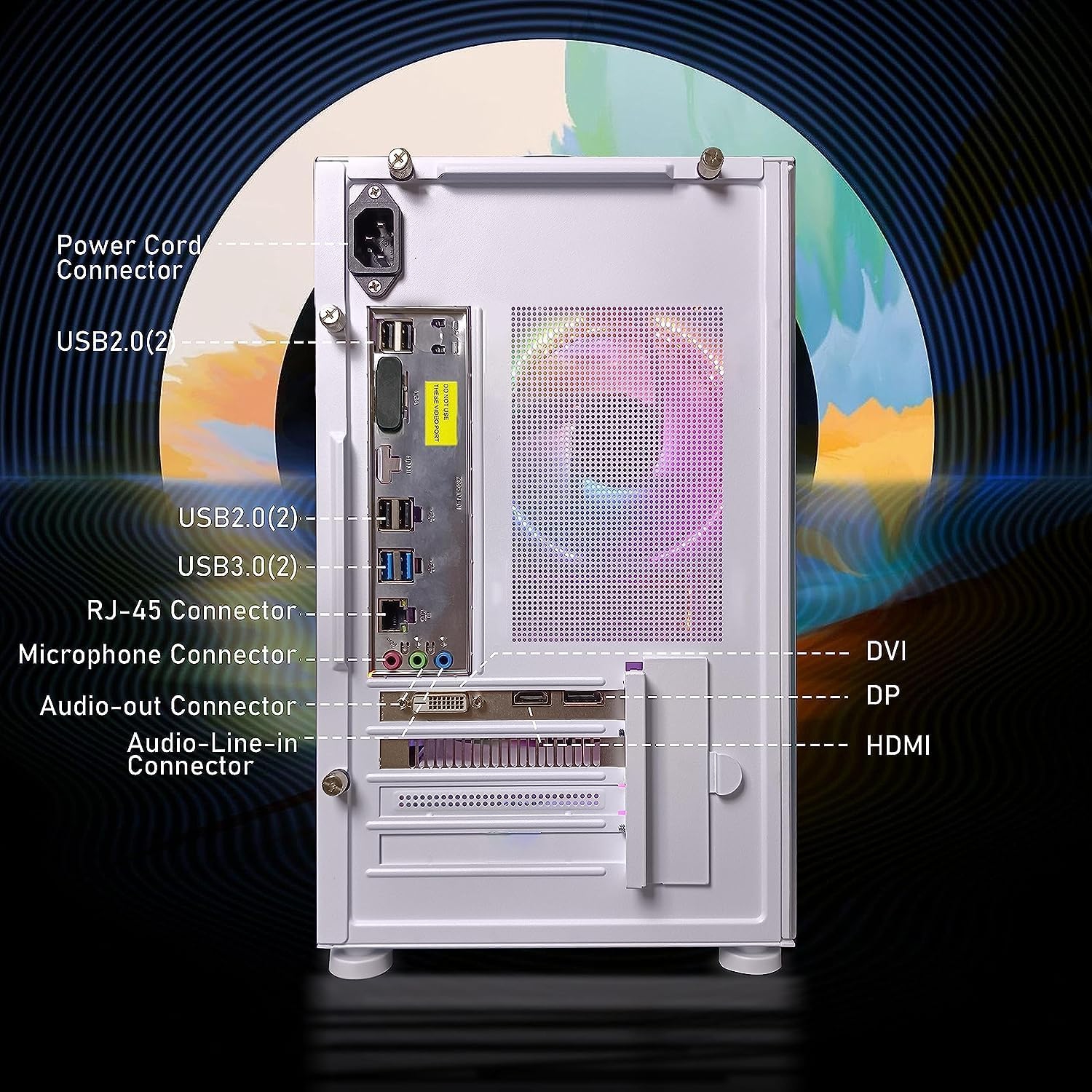 STGAubron Gaming Desktop PC, Intel Core i7-10700KF up to 5.1Ghz, GeForce RTX 2060 Super 8G, 16G DDR4 RAM, 1T SSD, W11H64