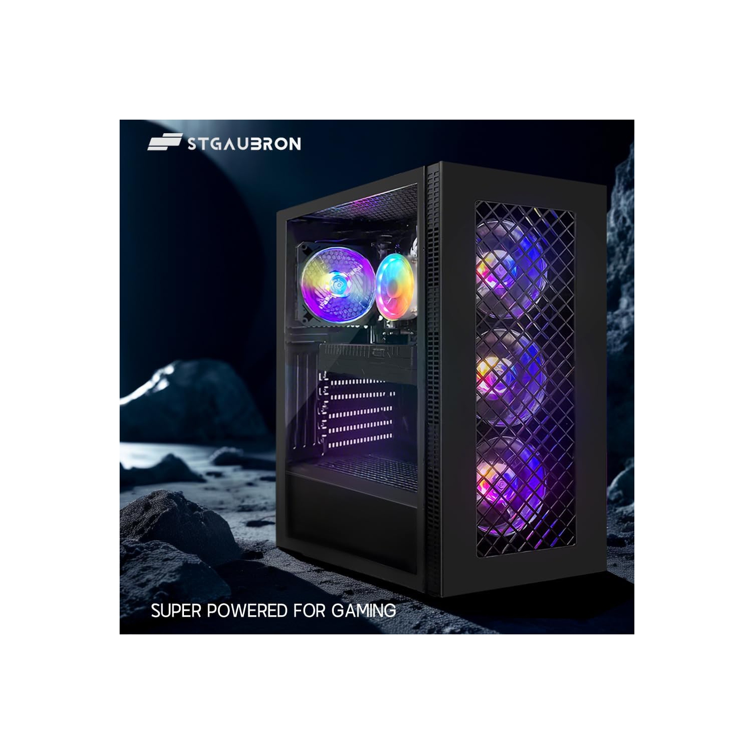 Ordinateur de jeu STGAubron, Core i7 8ᵉ gén d'Intel jusqu'à 4,1 GHz, GeForce GTX 1660 Super 6G, DDR4 16 Go, SSD d'512 Go, WIN11H