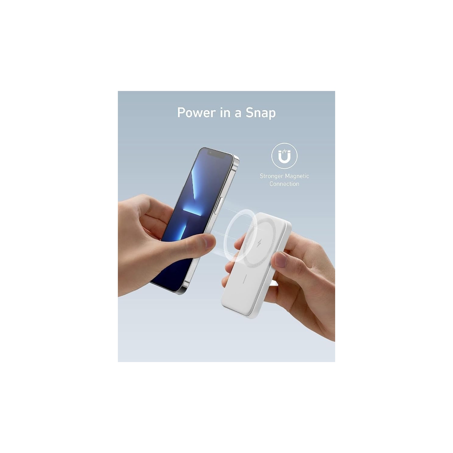 Batterie externe MagSafe Chargeur portable magnétique Fonction de chargement rapide Lightning avec chargement rapide sans fil Chargeur portatif