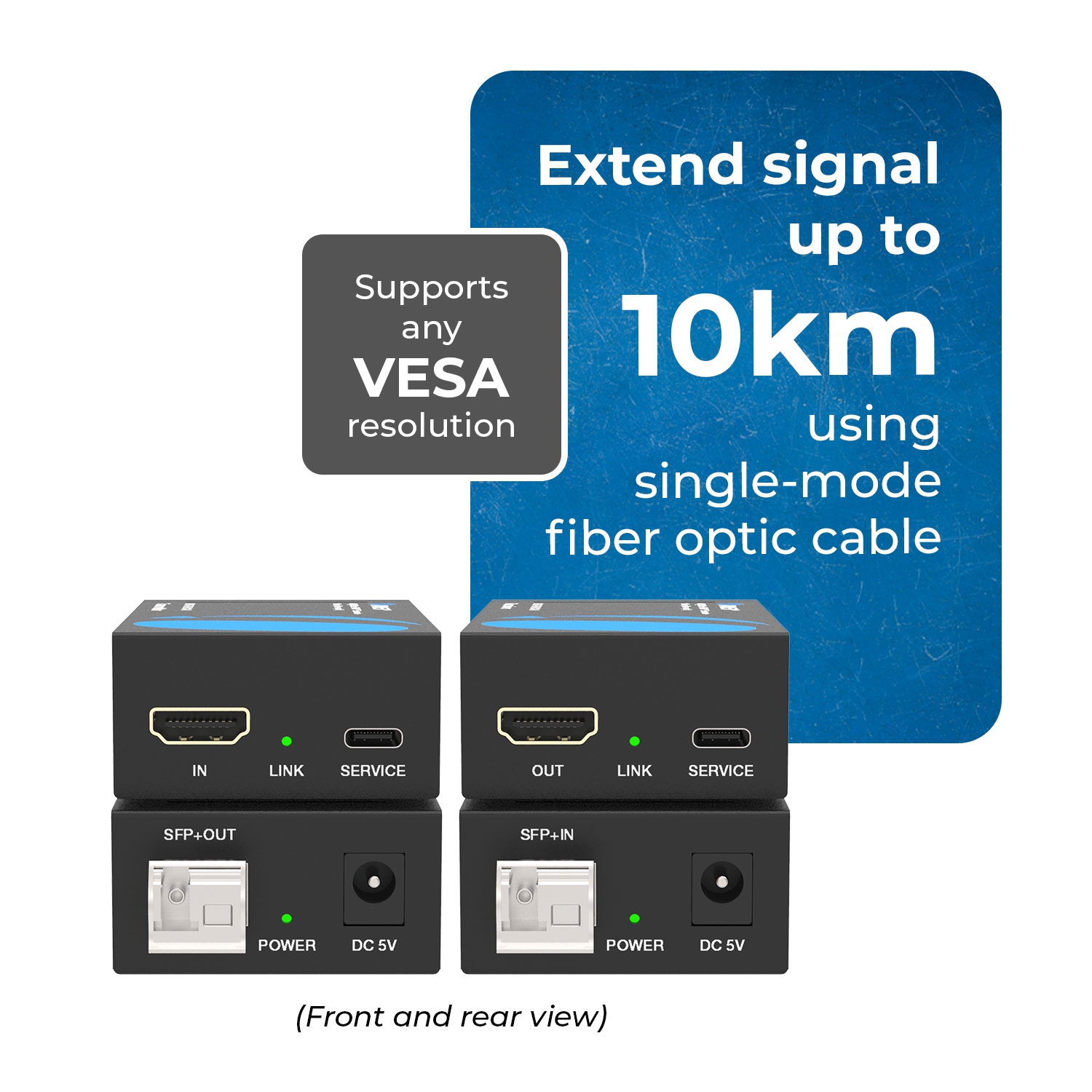 Prolongateur HDMI™ OREI 4K@60 Hz - 10 km (UHD-FOHD10-K)