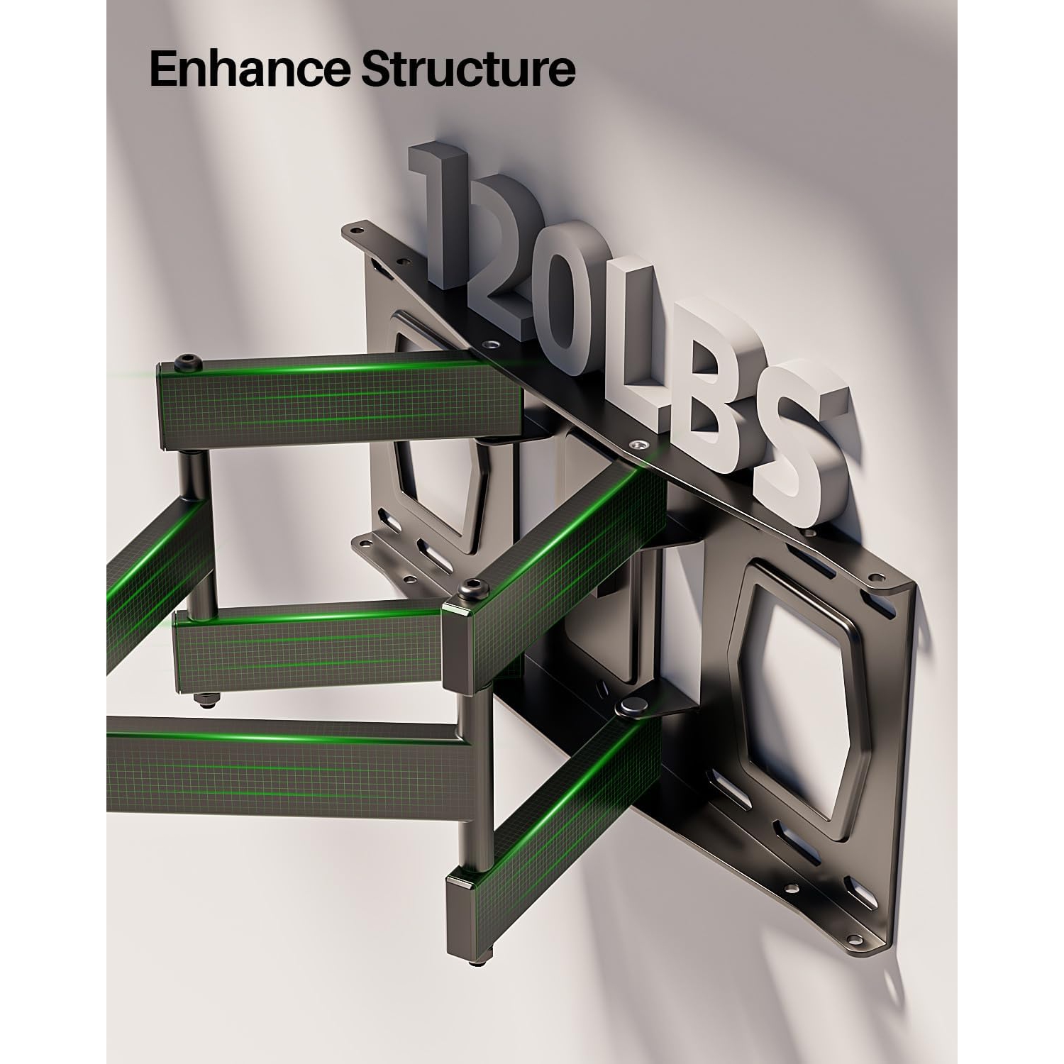 USX MOUNT Full Motion TV Wall Mount for 42"-84" TVs, Swivel and Tilt TV Mount, with Articulating 6 Arms, Max VESA 600x400mm, 120 lbs, 16" Wood Studs