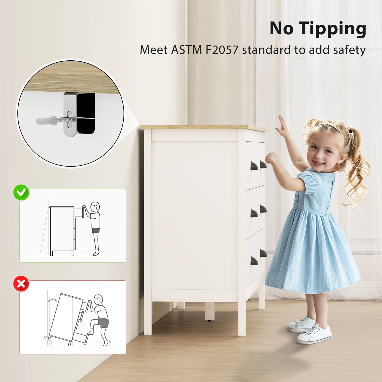 HOMCOM Dresser for Bedroom with 6 Drawers and Quiet Slides, Wide Chest of Drawers, Modern Clothes Storage Organizer for Closet, Living Room,