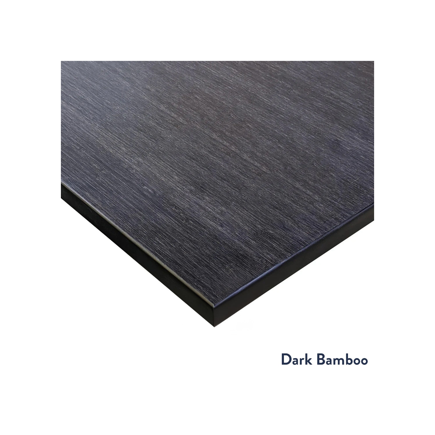 Bureau en L en bambou Desky Zero – Bambou foncé 60&nbsp;po, cadre gris cosmique, hauteur ergonomique fixe