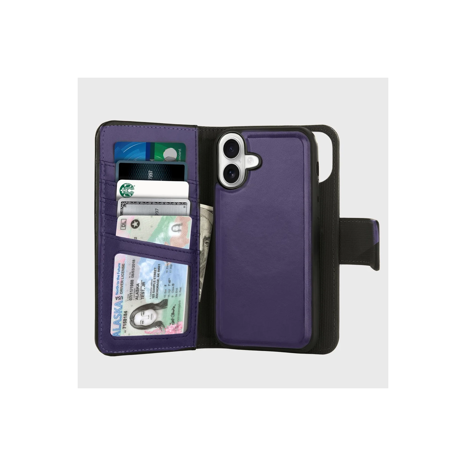 iPhone 17 Wallet Case With MagSafe - 5th Ave - Purple