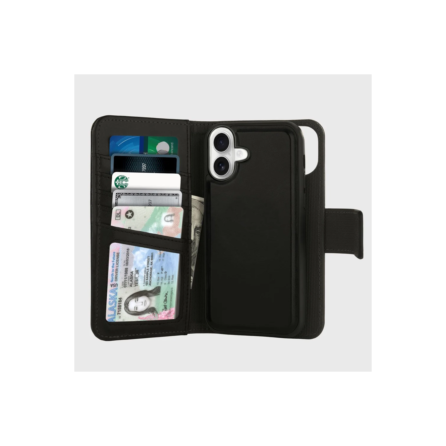 iPhone 17 Wallet Case With MagSafe - 5th Ave - Black