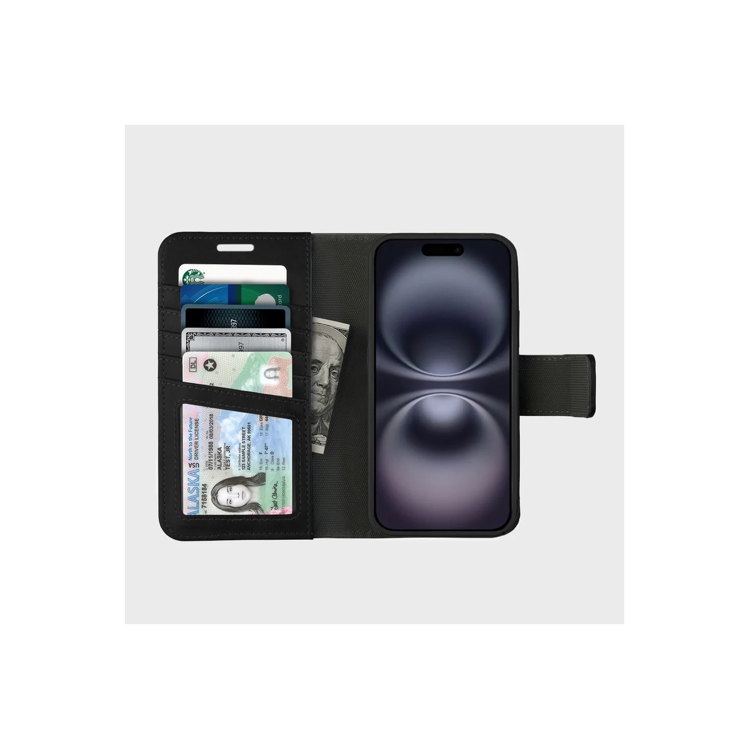 iPhone 17 Wallet Case With MagSafe - 5th Ave - Black