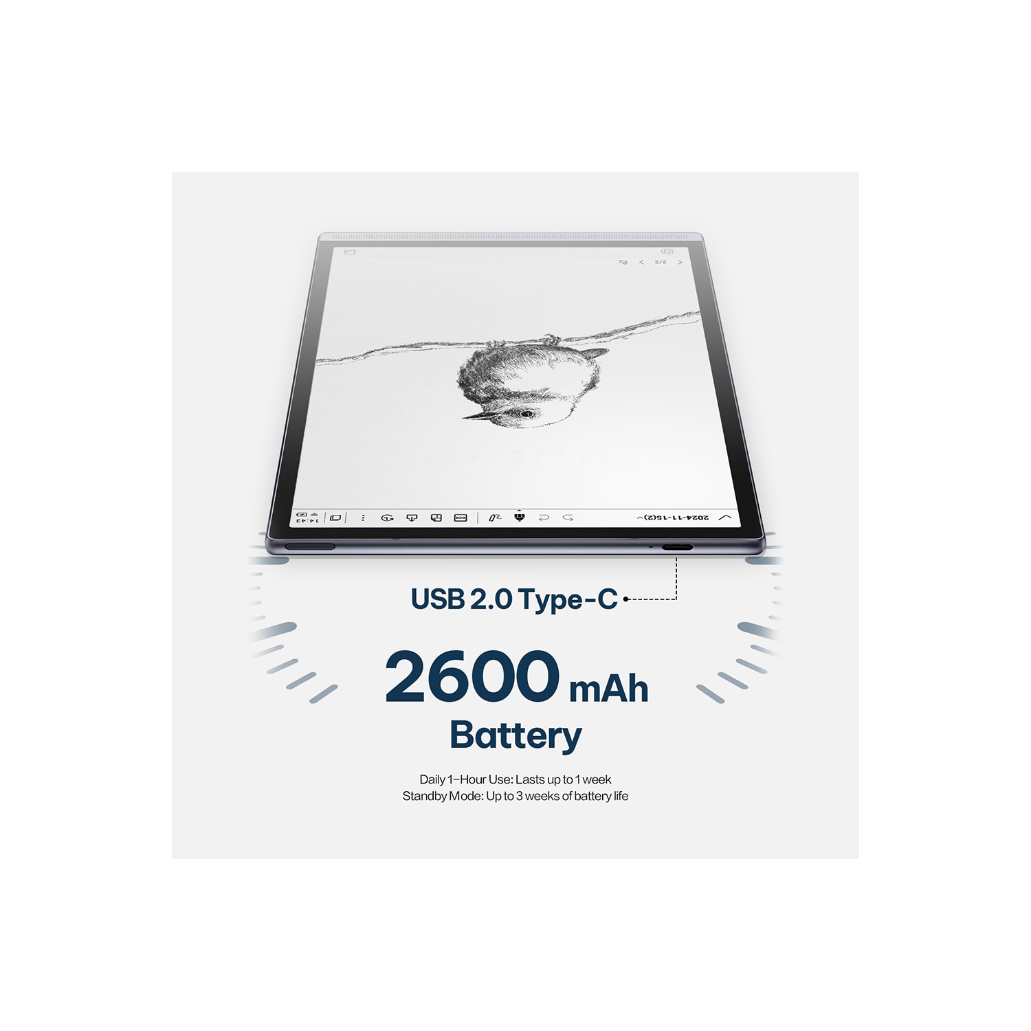 iFLYTEK AINOTE Air 2 Bundle - Black Folio Case, 8.2-inch AI Note-Taking Tablet Writing Paper Tablets, Digital Notebook with Pen, Voice-to-Text