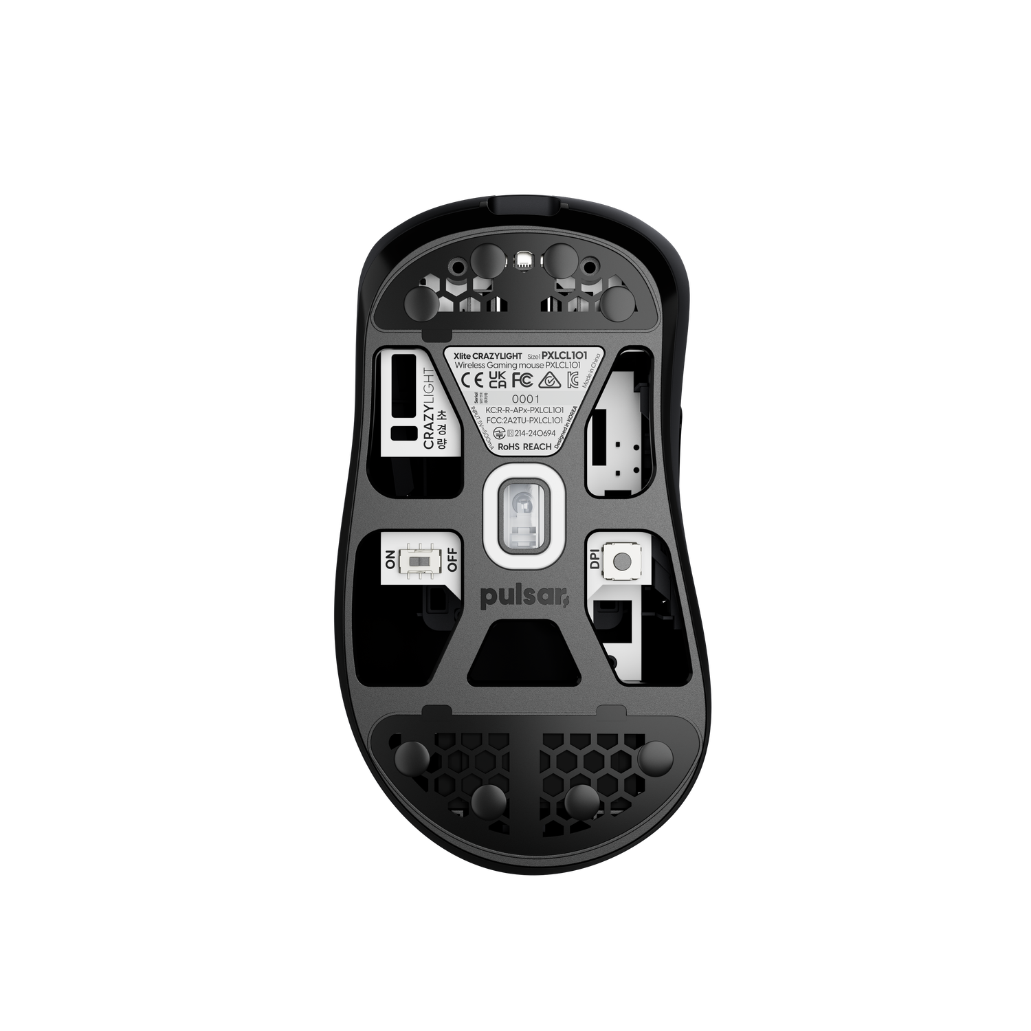 Pulsar Xlite Mini CRAZYLIGHT Wireless Gaming Mouse 41g Ultra-Lightweight, 8K Polling Rate, for FPS & Esports, Includes 8K Dongle, Jet Black