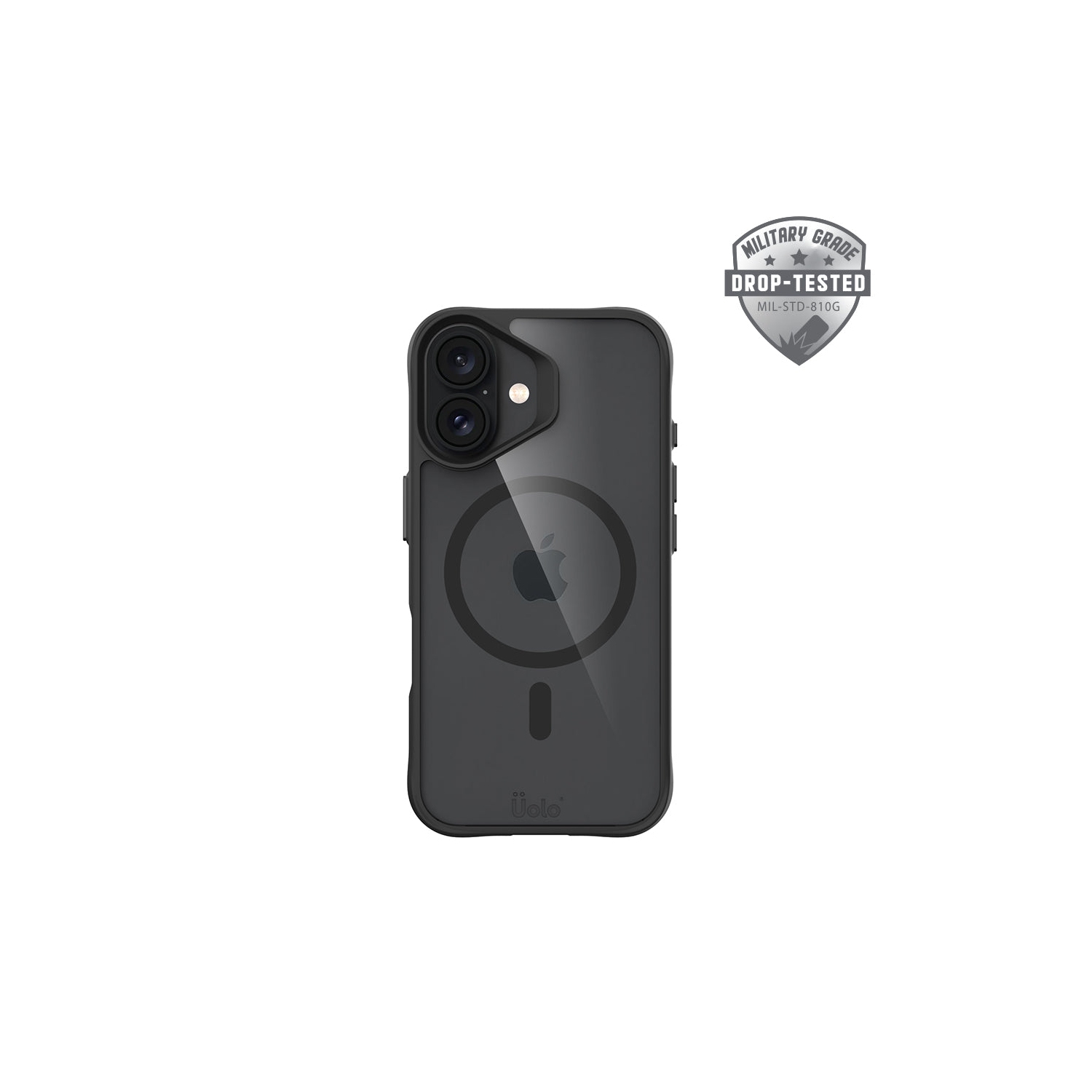 Uolo Soul+ iPhone 17 Drop Rated Military-Grade Protective [MagSafe] Hard Shell Case, Black