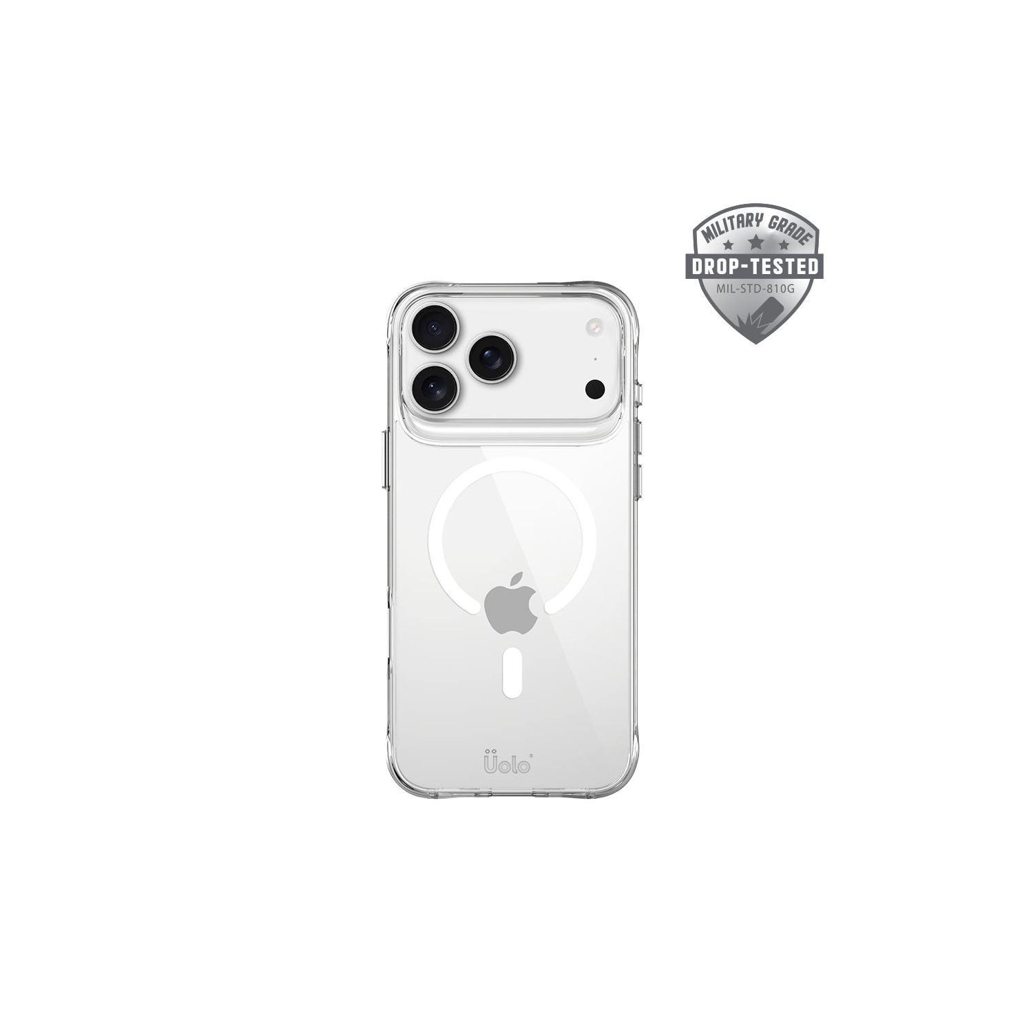 Uolo Soul+ iPhone 17 Pro Drop Rated Military-Grade Protective [MagSafe] Hard Shell Case, Clear