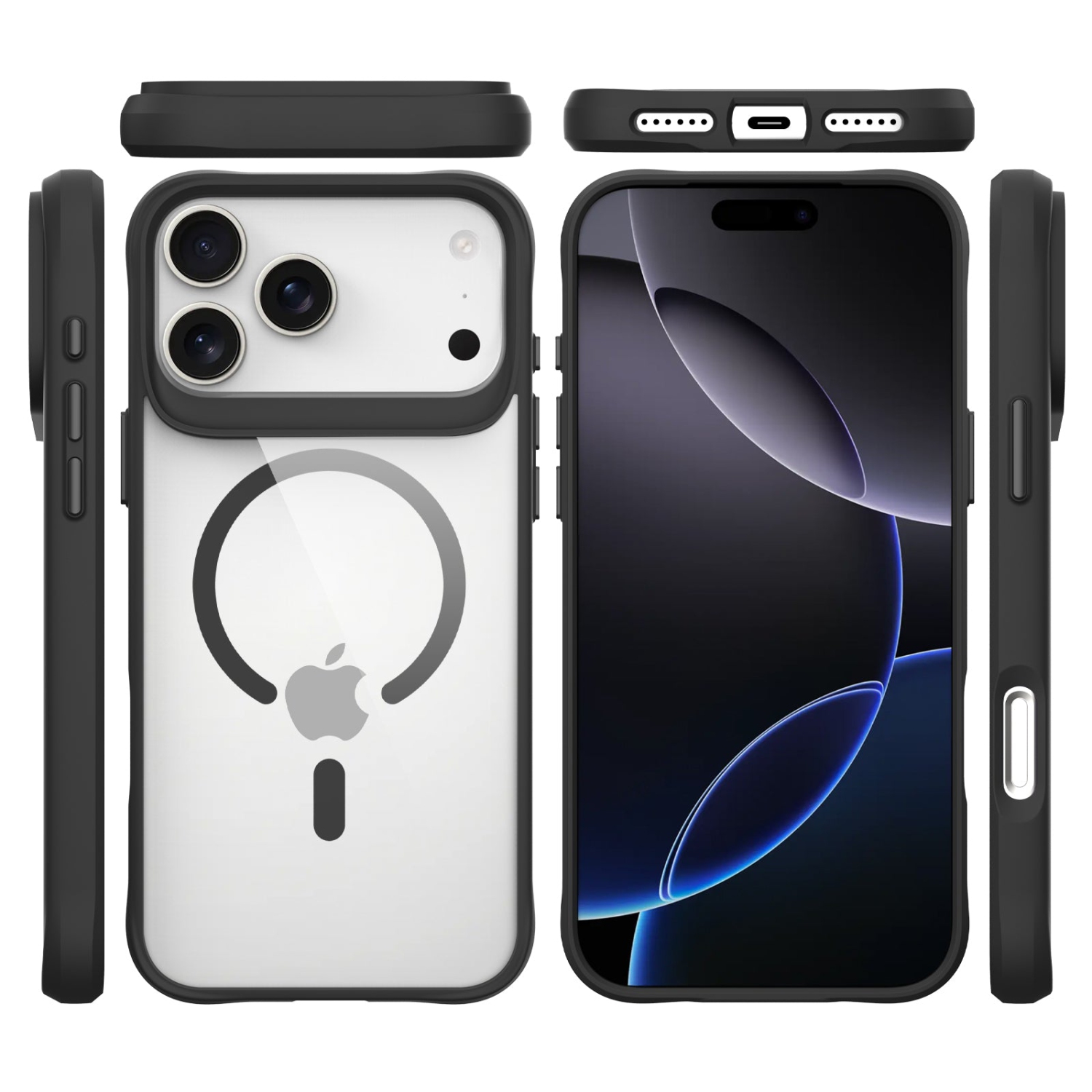 Uolo Soul+ iPhone 17 Pro Drop Rated Military-Grade Protective [MagSafe] Hard Shell Case, Clear