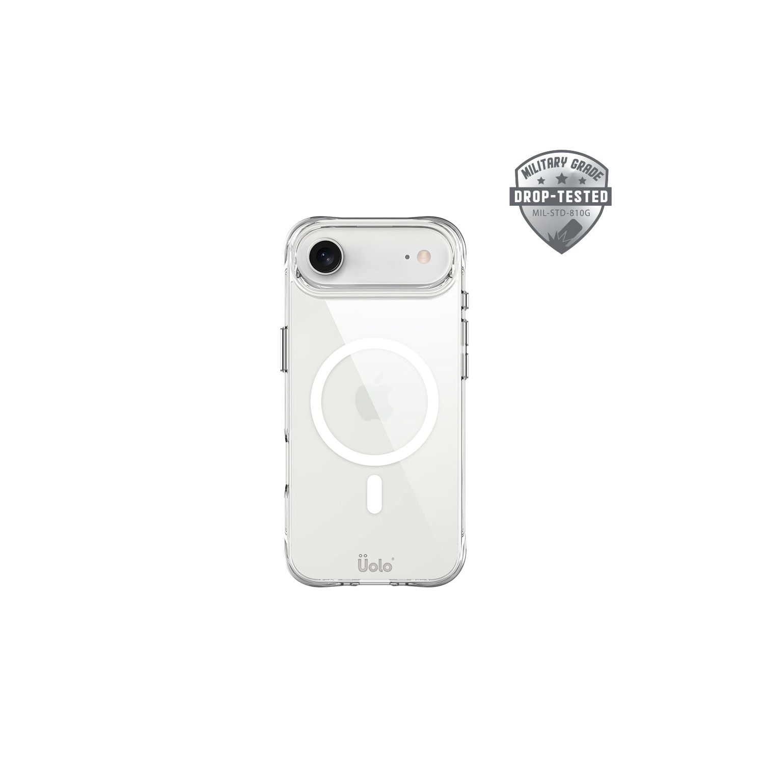 Uolo Soul+ iPhone Air Drop Rated Military-Grade Protective [MagSafe] Hard Shell Case, Clear