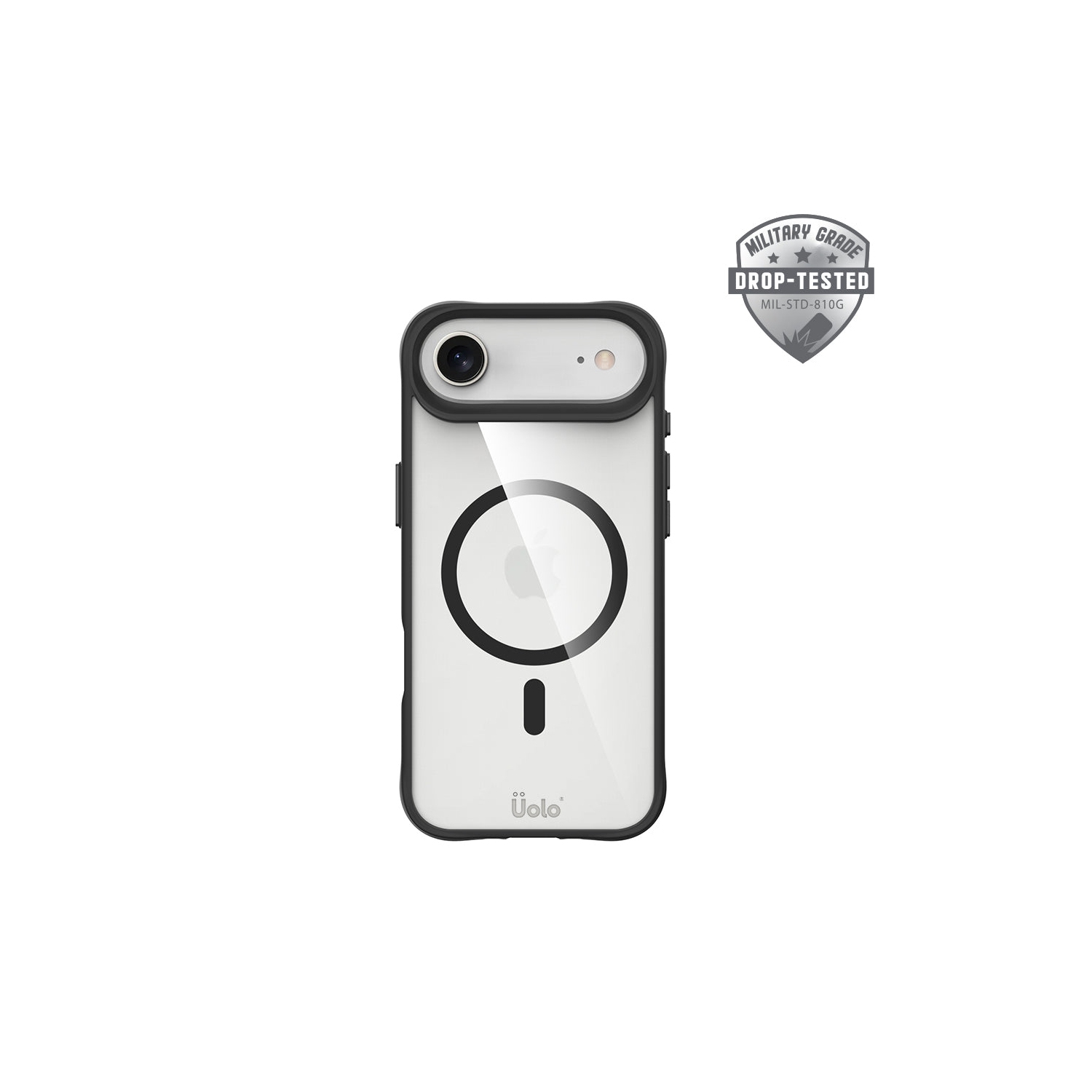 Uolo Soul+ iPhone Air Drop Rated Military-Grade Protective [MagSafe] Hard Shell Case, Black
