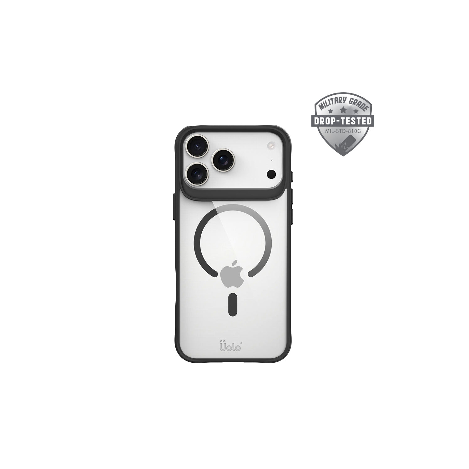 Uolo Soul+ iPhone 17 Pro Drop Rated Military-Grade Protective [MagSafe] Hard Shell Case, Black
