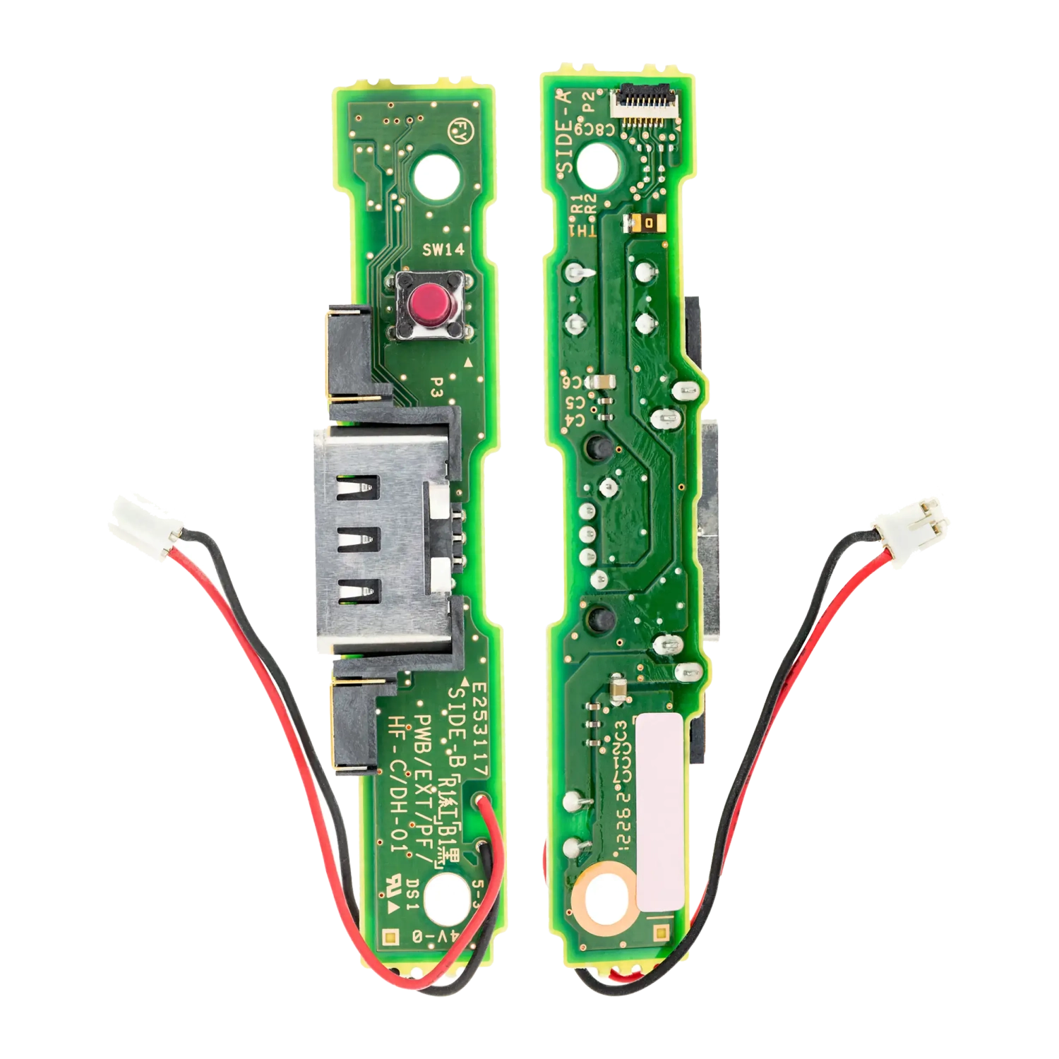 Port de chargement avec carte de circuits imprimés compatible avec Nintendo Wii U.