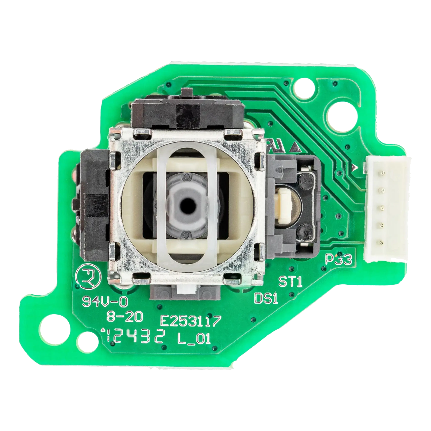 Manches analogiques 3D avec carte de circuits imprimés compatibles pour Nintendo Wii U Gamepad (ensemble de 2 pièces)