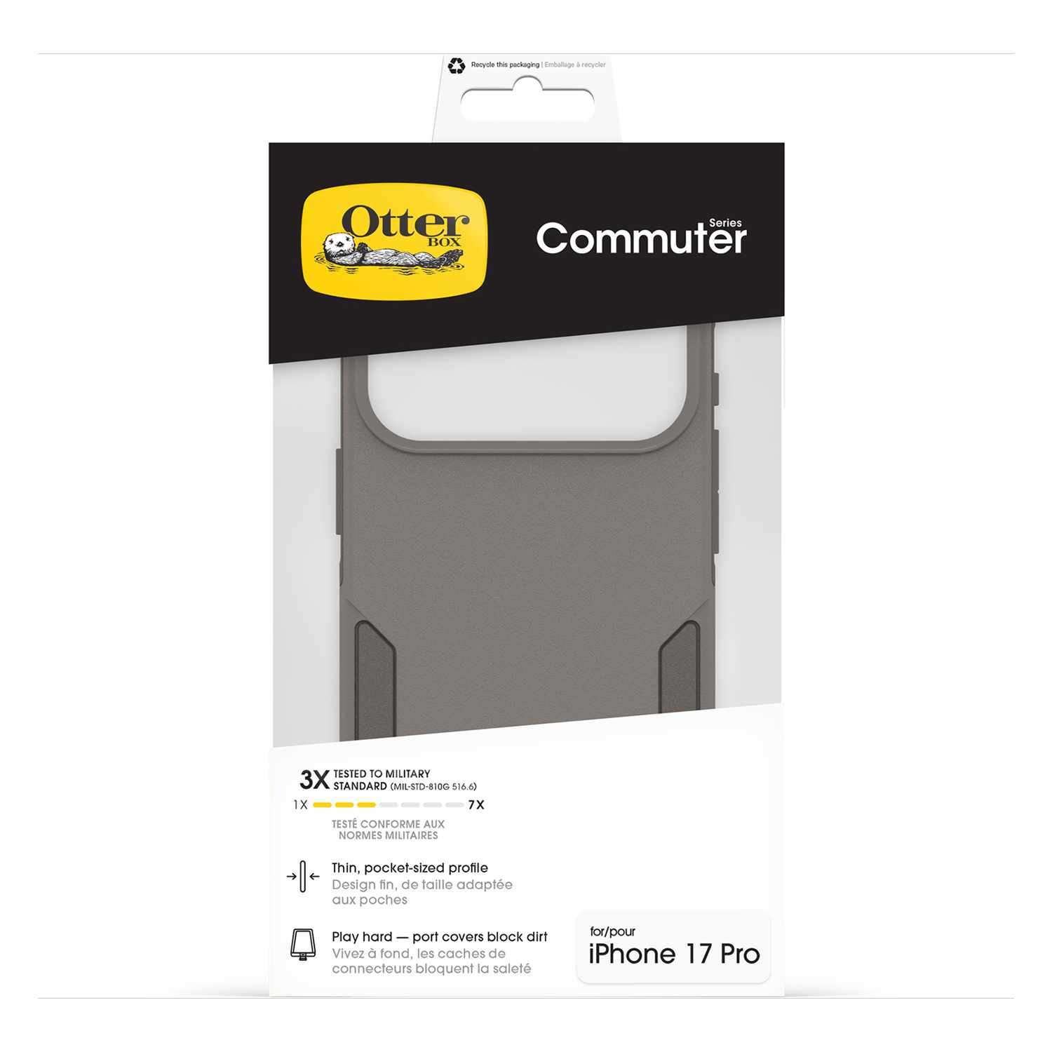 OtterBox Commuter MagSafe Case w/Camera Control iPhone 17 Pro Grey Comfort