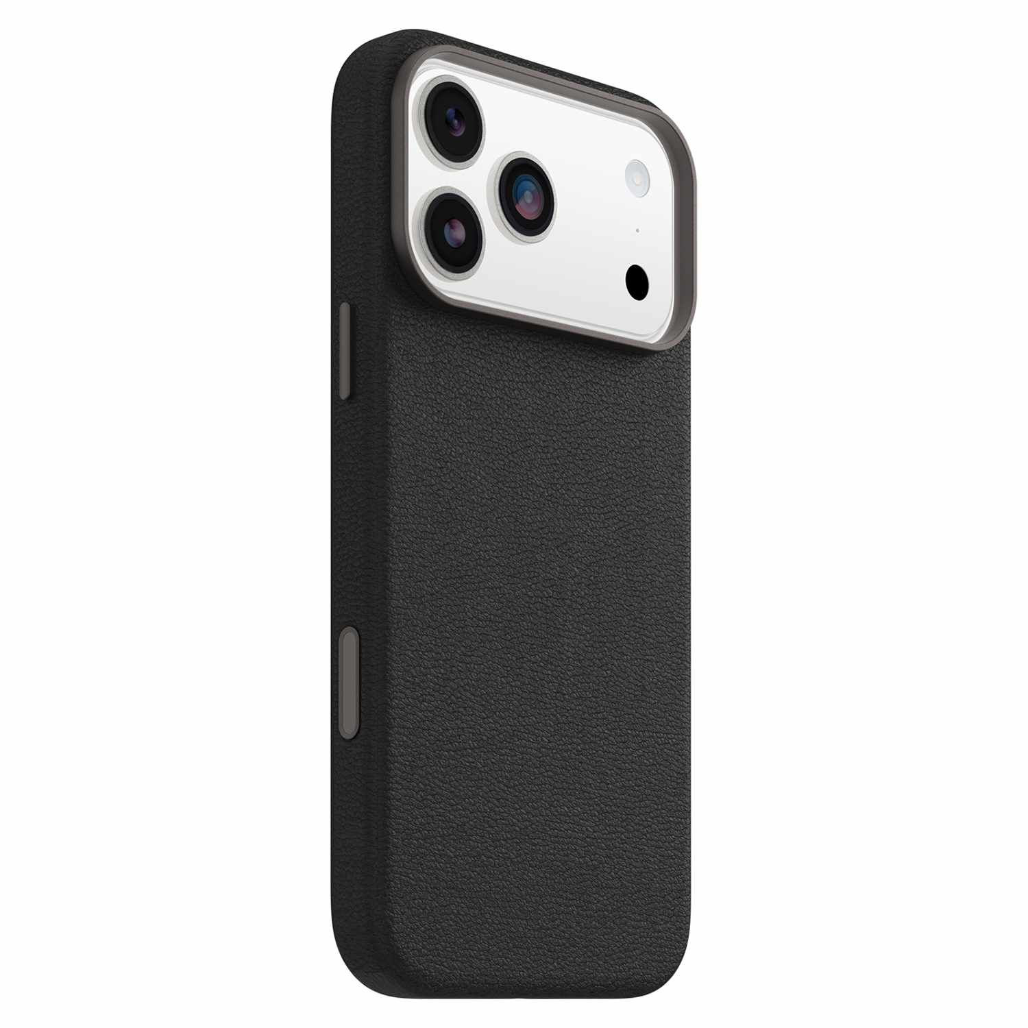 Étui en cuir de cactus Symmetry MagSafe d'OtterBox avec contrôle caméra iPhone 17 Pro Max Noir cendré