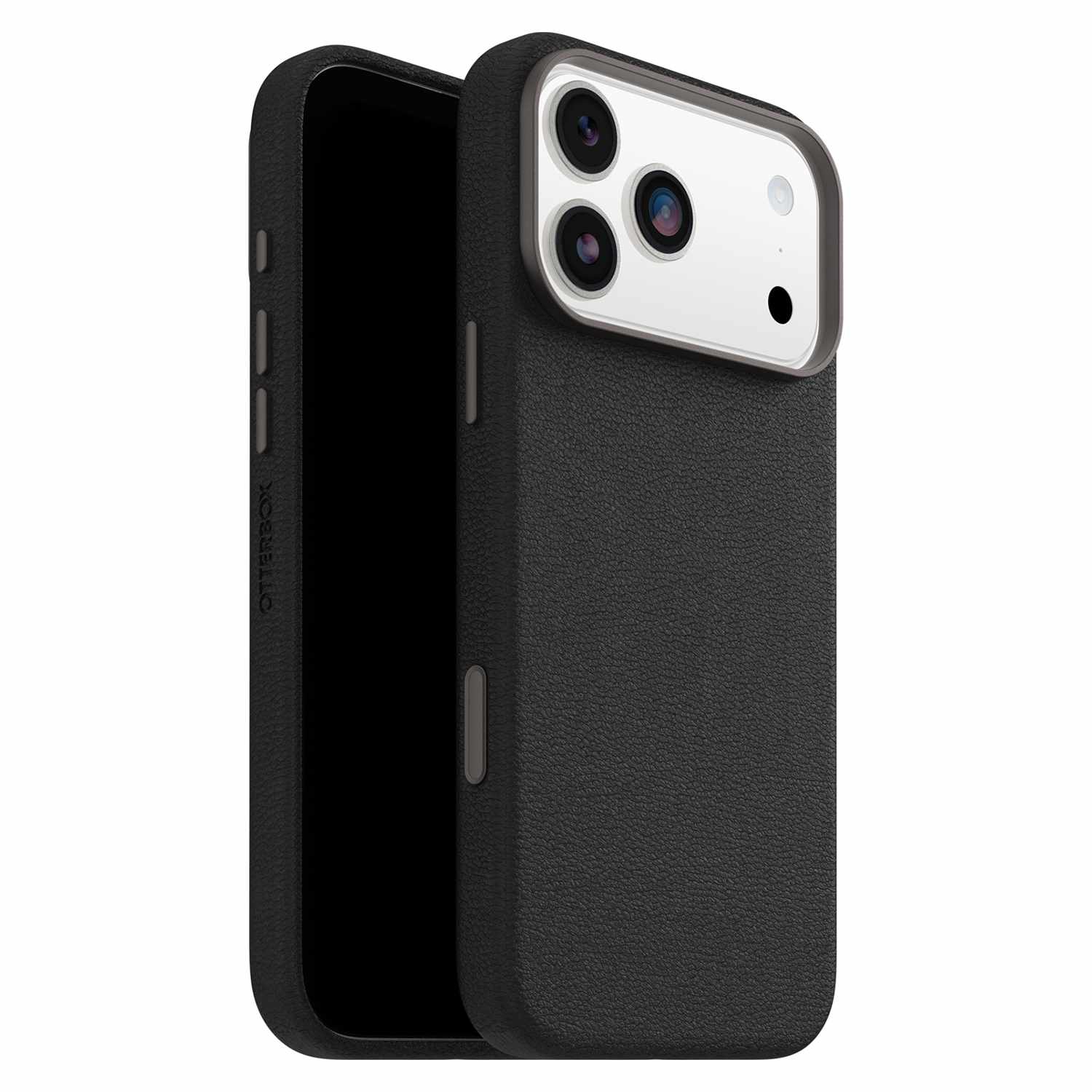 Étui en cuir de cactus Symmetry MagSafe d'OtterBox avec contrôle caméra iPhone 17 Pro Max Noir cendré