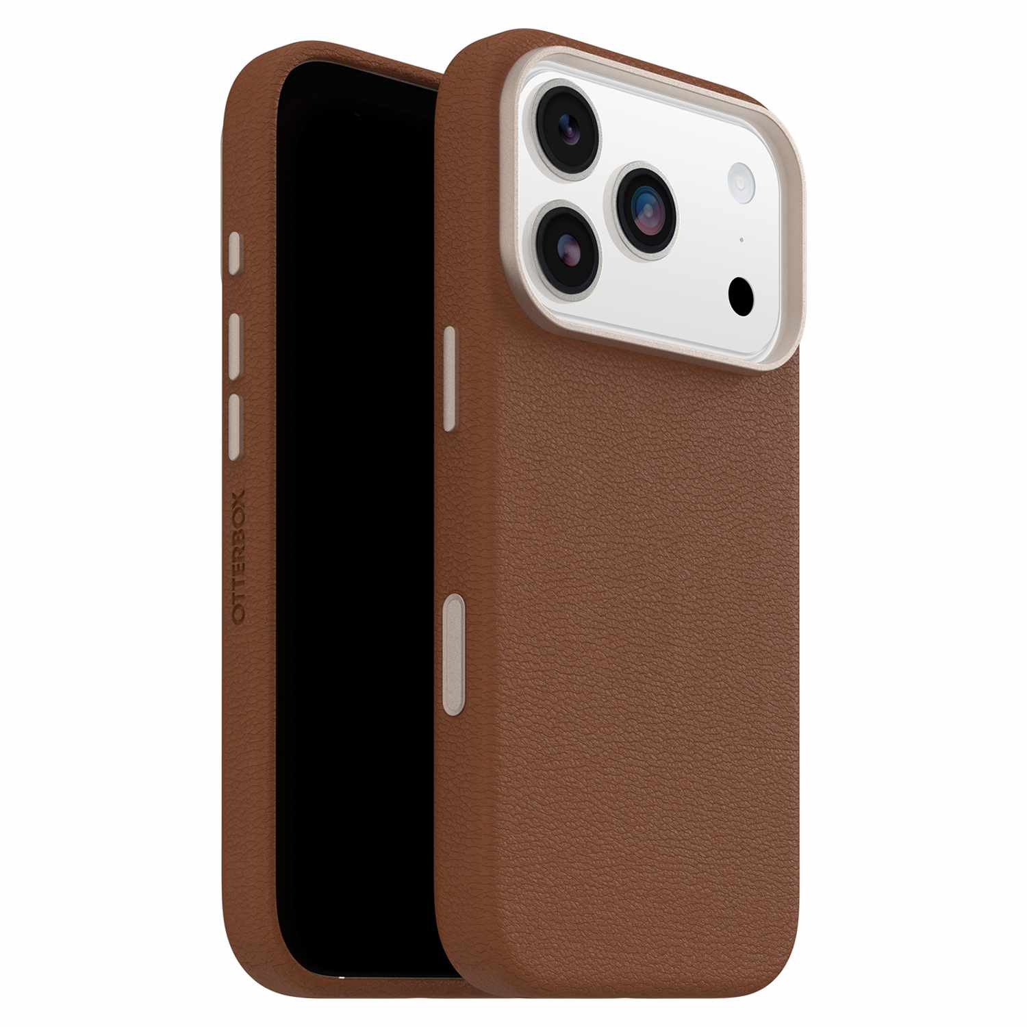 OtterBox Symmetry Cactus Leather MagSafe Case w/Camera Control iPhone 17 Pro Dessert Saddle