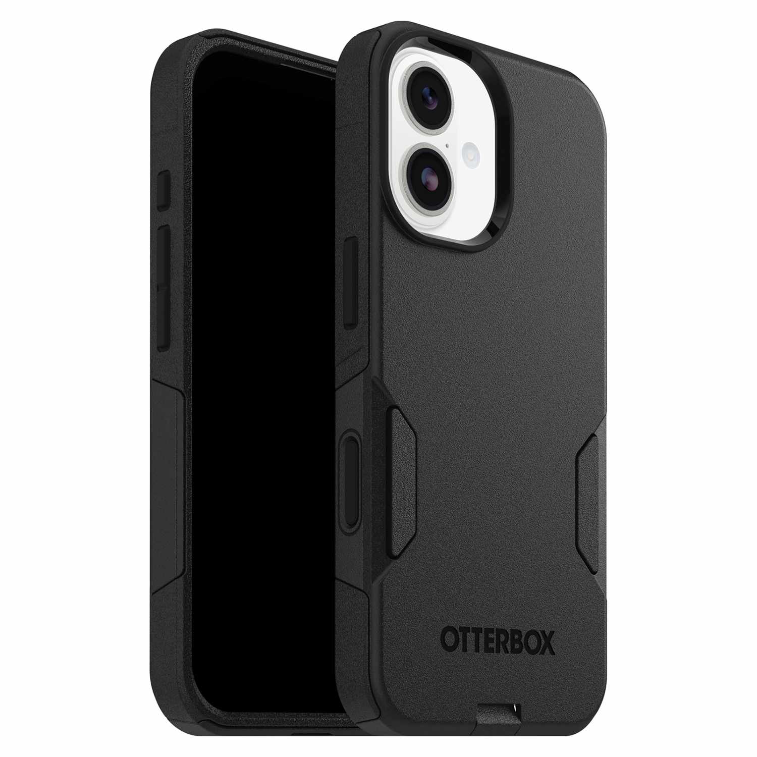 Étui MagSafe Commuter d'OtterBox avec commande de caméra dans un emballage en vrac pour iPhone 17 noir