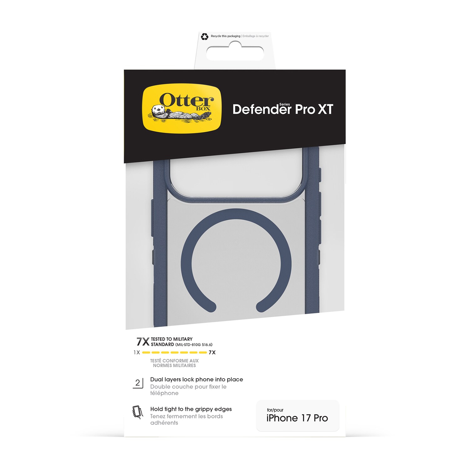Étui Defender Pro XT transparent MagSafe d'OtterBox avec contrôle caméra iPhone 17 Pro semi-évasé