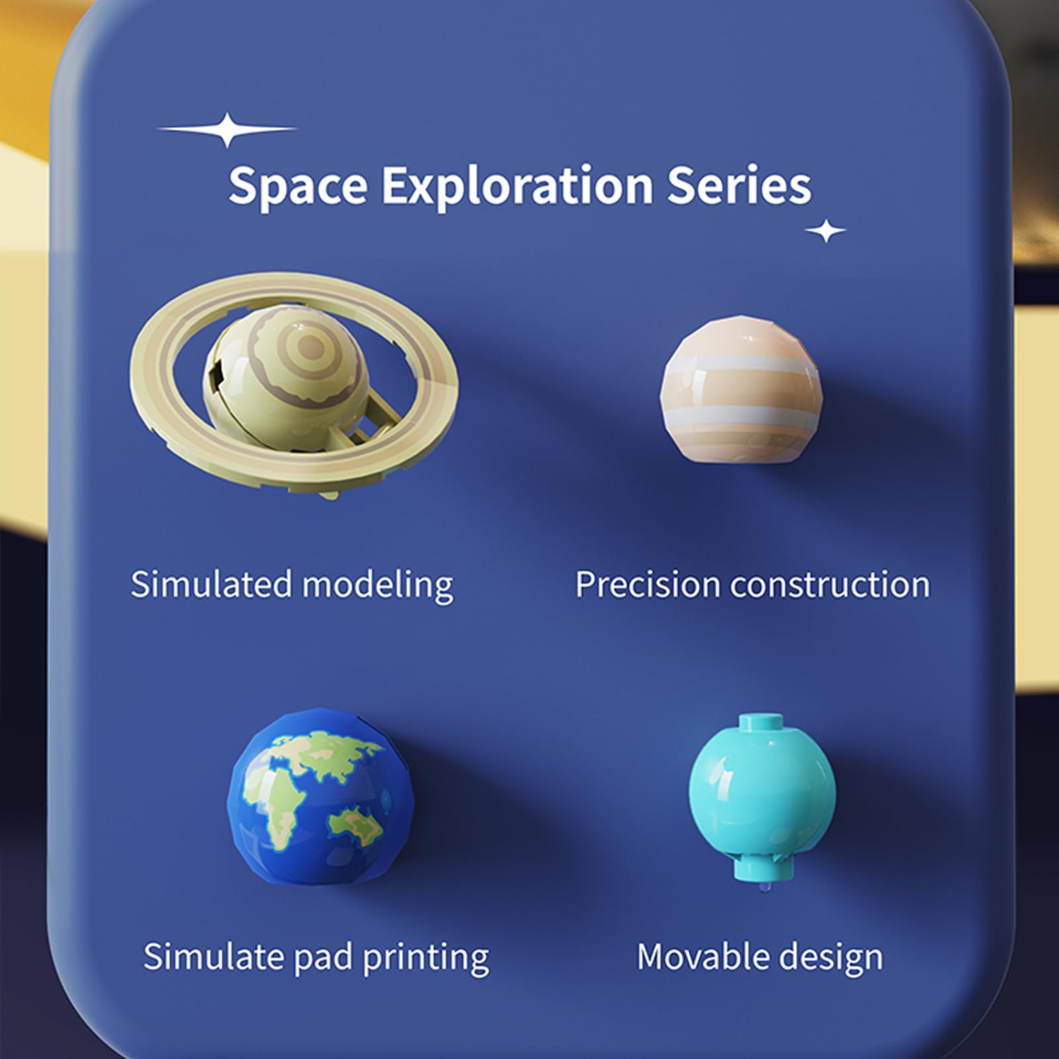Solar System Building Block Set, Rotatable Solar System Model Kit with Light, Astronomy Education Buidling Toy, Science Kit for Kids 8+ and Adults,