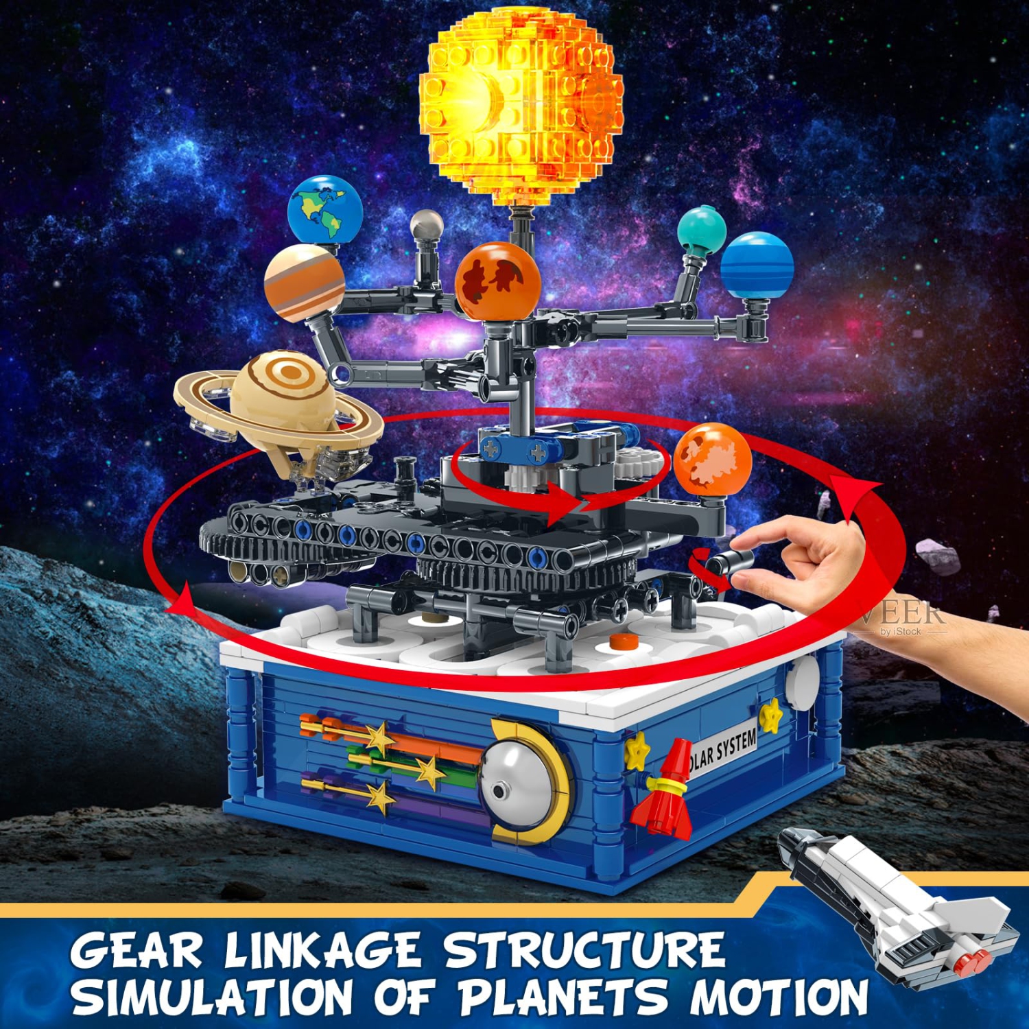 Solar System Building Blocks Set Toys for Boys Kids, 758pcs Bricks Space Exploration Building Toy, Nice Gifts for Boys Kids Ages 8 9 10 11 12 13 14