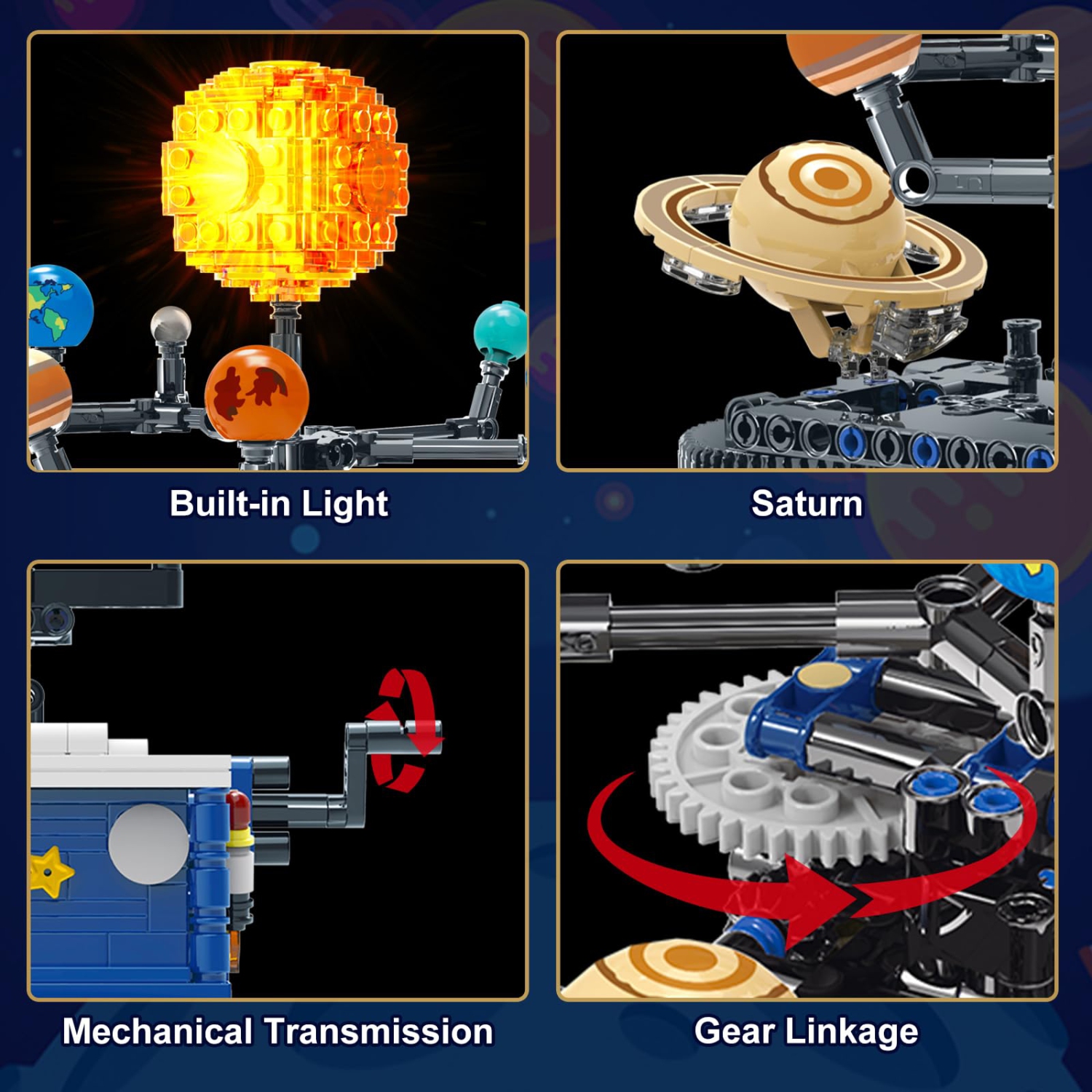 Solar System Building Blocks Set Toys for Boys Kids, 758pcs Bricks Space Exploration Building Toy, Nice Gifts for Boys Kids Ages 8 9 10 11 12 13 14