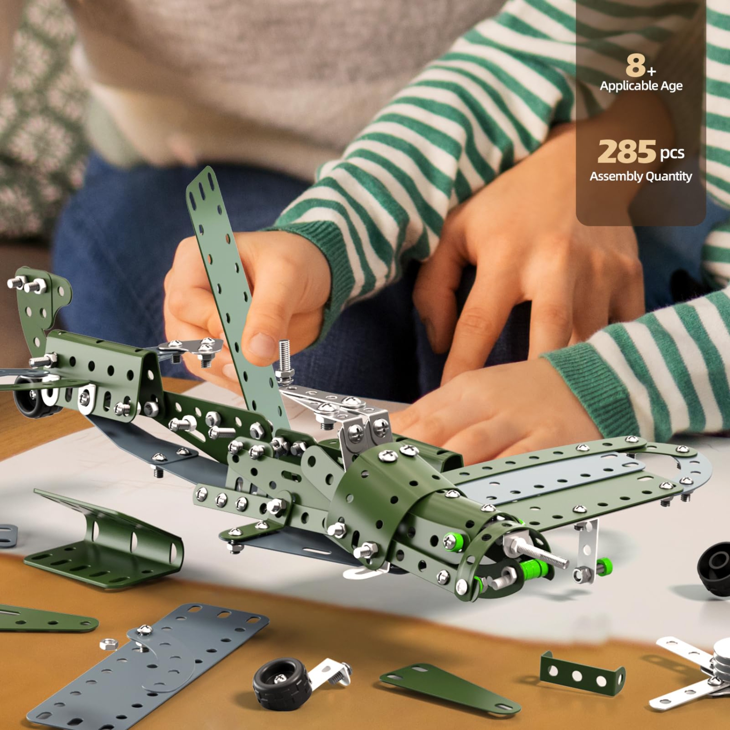 DIY Building STEM Projects Toys for Kids Boys Girls Ages 8-12-16, Assembly Science Kit Model Plane Birthday Gift Toy for Kids Boys 8 9 10 11 12 Years