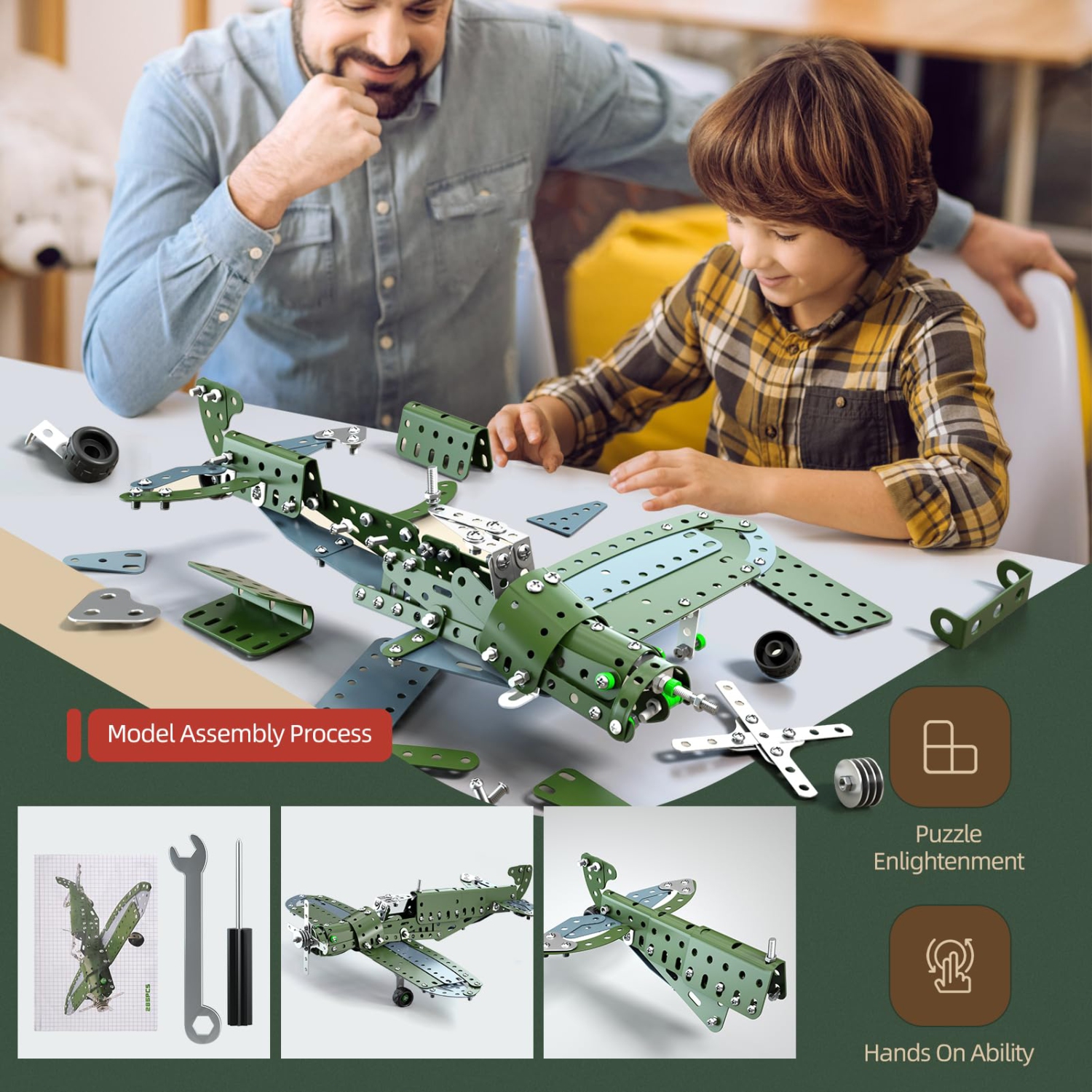 DIY Building STEM Projects Toys for Kids Boys Girls Ages 8-12-16, Assembly Science Kit Model Plane Birthday Gift Toy for Kids Boys 8 9 10 11 12 Years