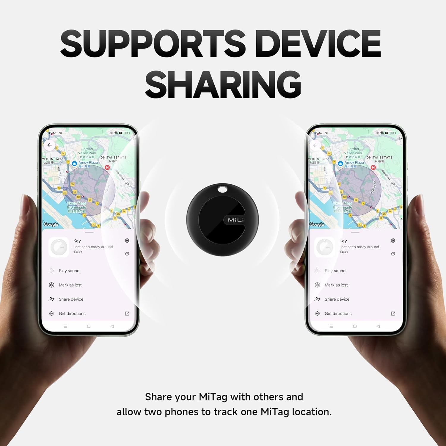 MiLi Bluetooth Tracker for Android, Google Official Authorized, Key Finder, Luggage Tracker, Item Locator Compatible with Google Find My Device,...