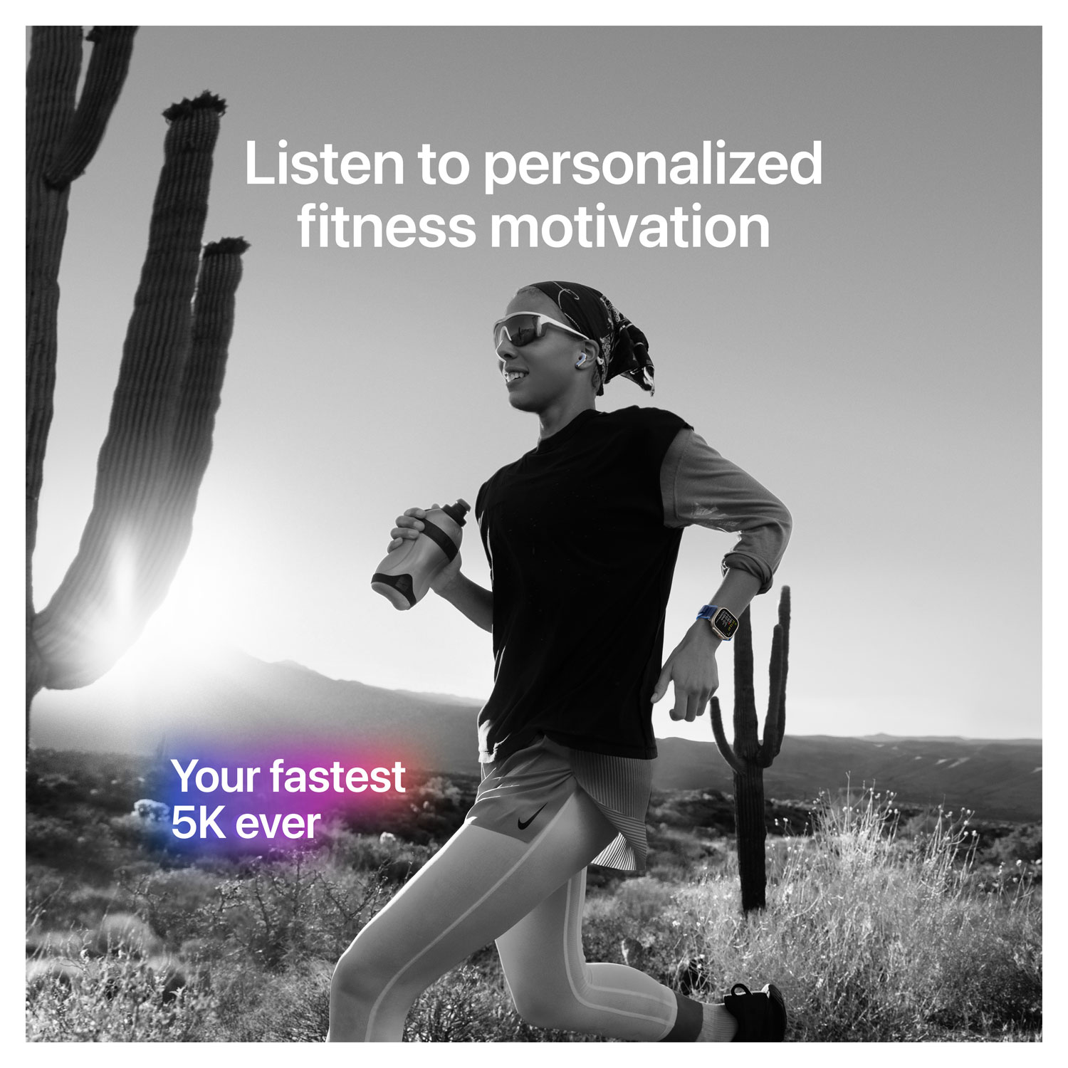 Apple Watch Ultra 3 49mm Natural Titanium Case with Light Blue Alpine Loop - Medium