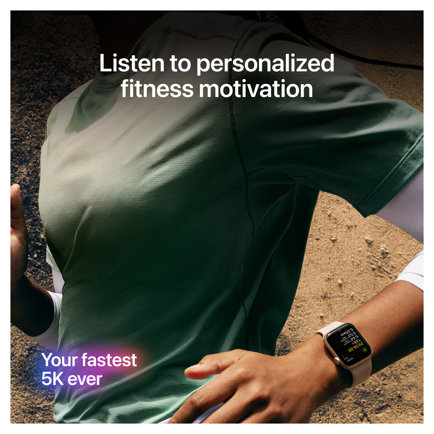 Apple Watch SE 3 avec boîtier de 40 mm en aluminium comète et bracelet sport comète - Moyen/Grand