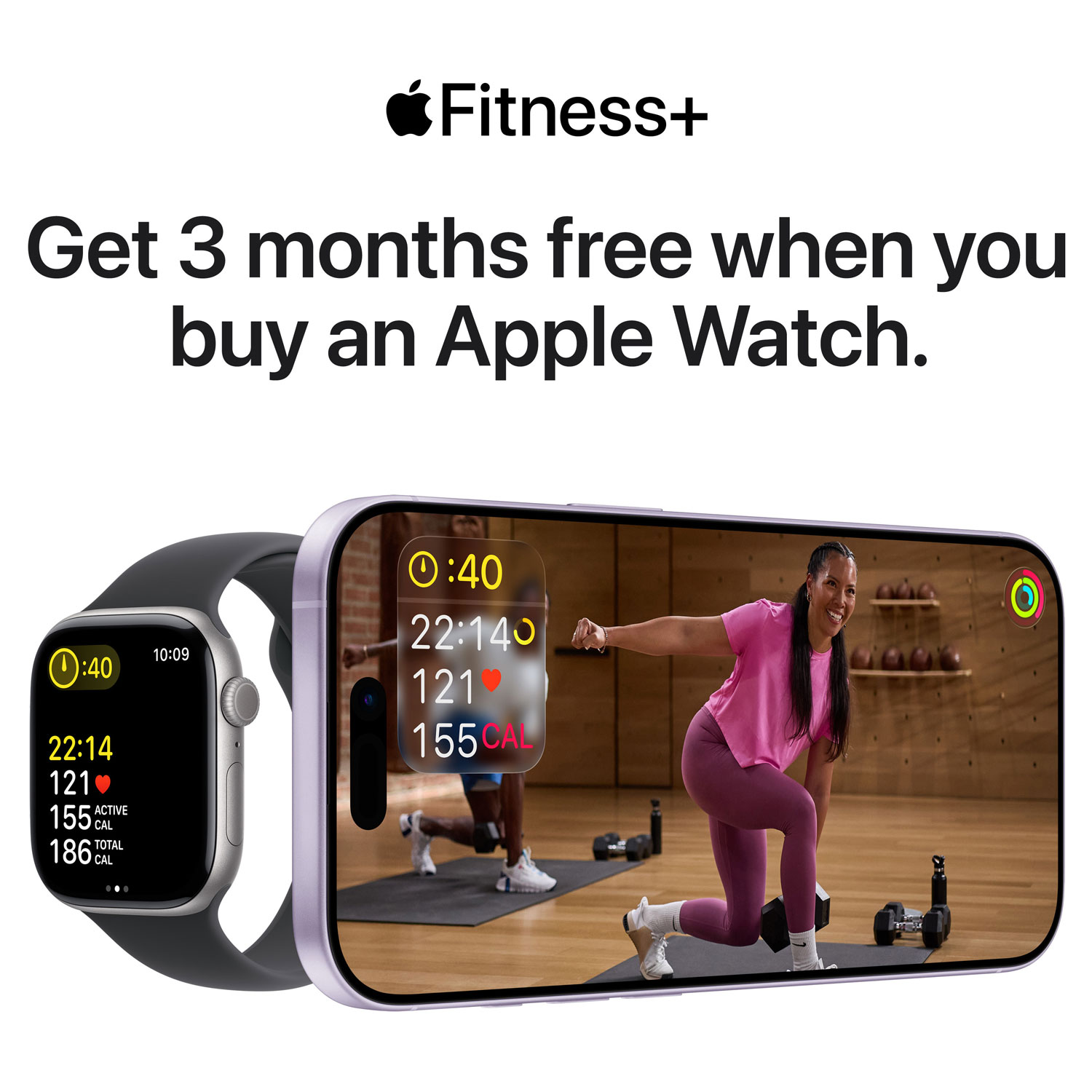 Apple Watch SE 3 avec boîtier de 44 mm en aluminium minuit et bracelet sport minuit - Moyen/Grand