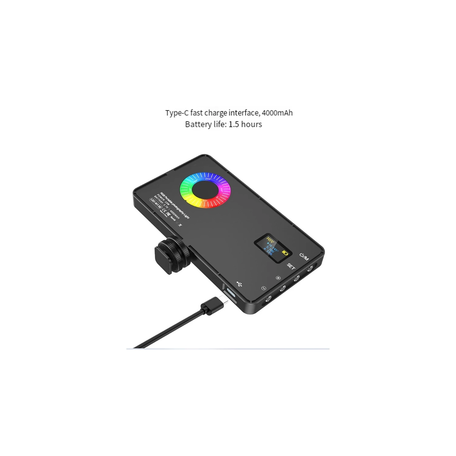 RGB LED Video Fill Light 4000Mah Battery Rechargeable Video Light Used For Photography Video Live Fill Easy Install