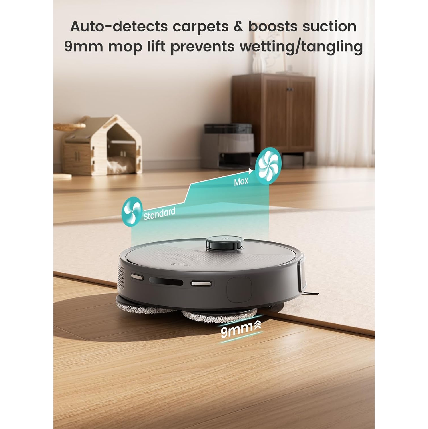 Lefant M3 Max Robot Vacuum, Auto Mop Washing, 20000Pa Suction, Self-Emptying & Refilling, 9mm Mop Lifting, 200RPM Spinning Mops, Smart Obstacle