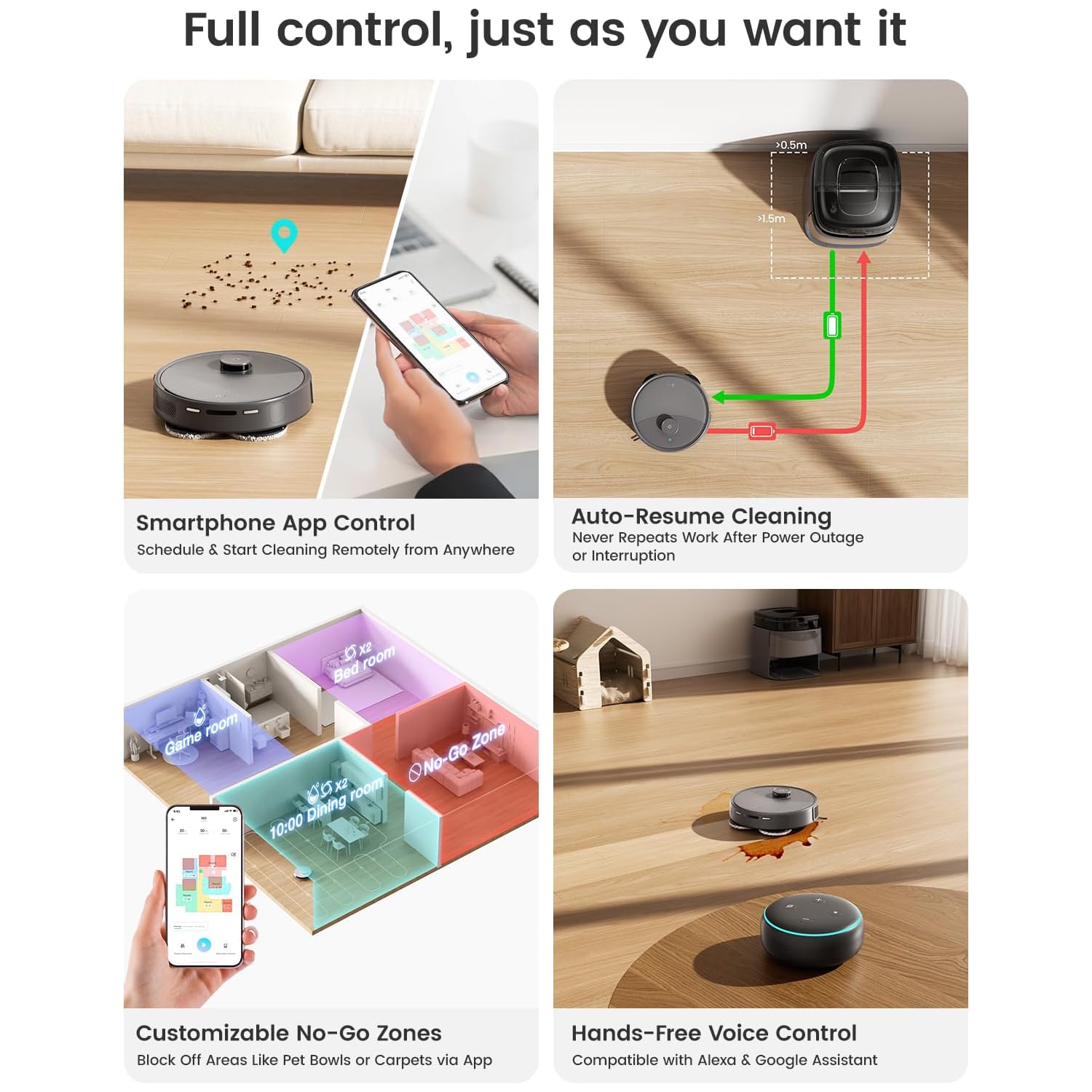 Lefant M3 Max Robot Vacuum, Auto Mop Washing, 20000Pa Suction, Self-Emptying & Refilling, 9mm Mop Lifting, 200RPM Spinning Mops, Smart Obstacle