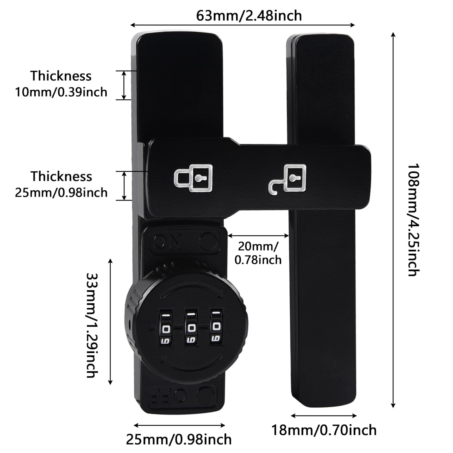 180 Degree Keyless Cabinet Locks Password Latches Combination Locks for Privacy and Easy Installation on Cabinets Drawers Doors