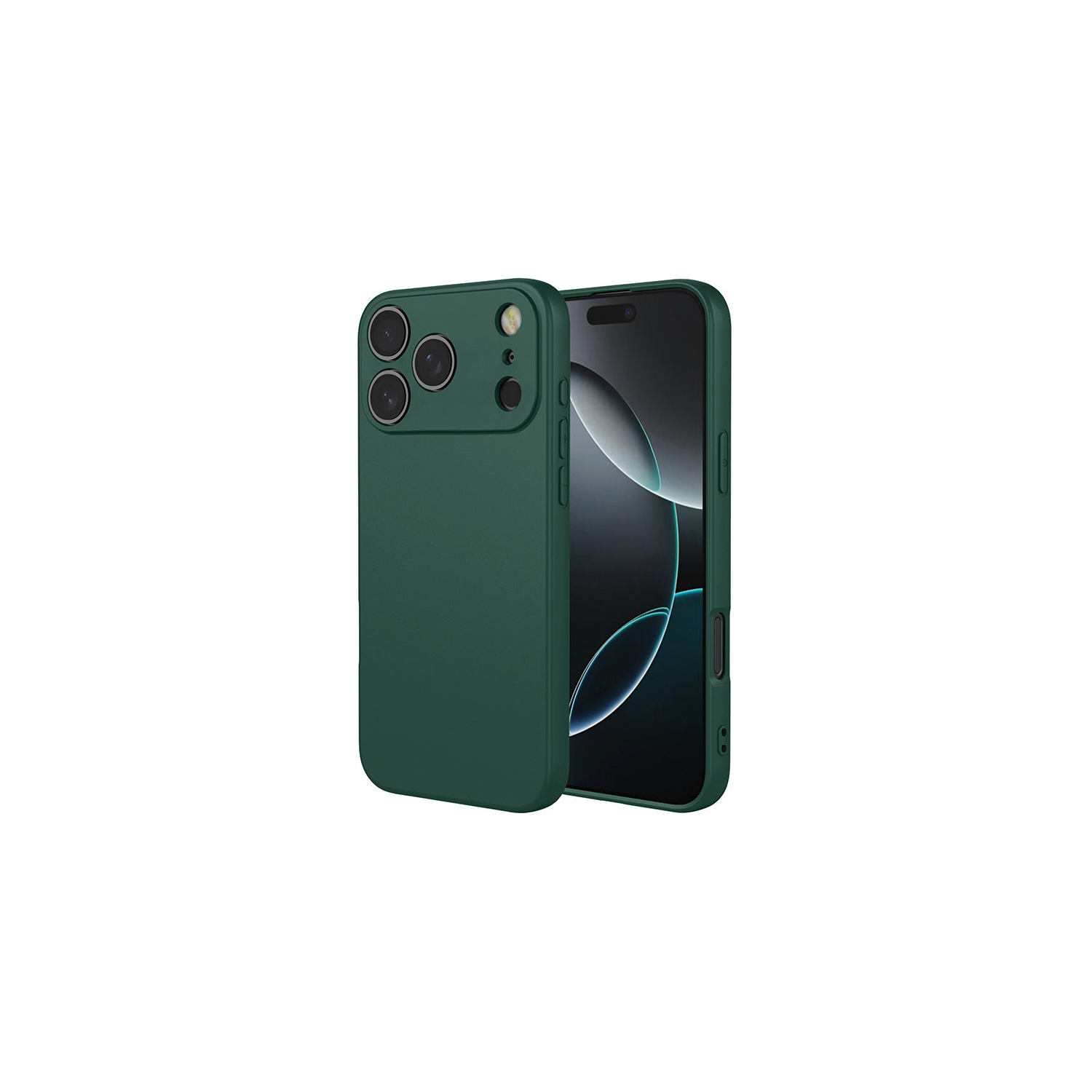 PANDACO Soft Shell Matte Forest Green Case for iPhone 17 Pro