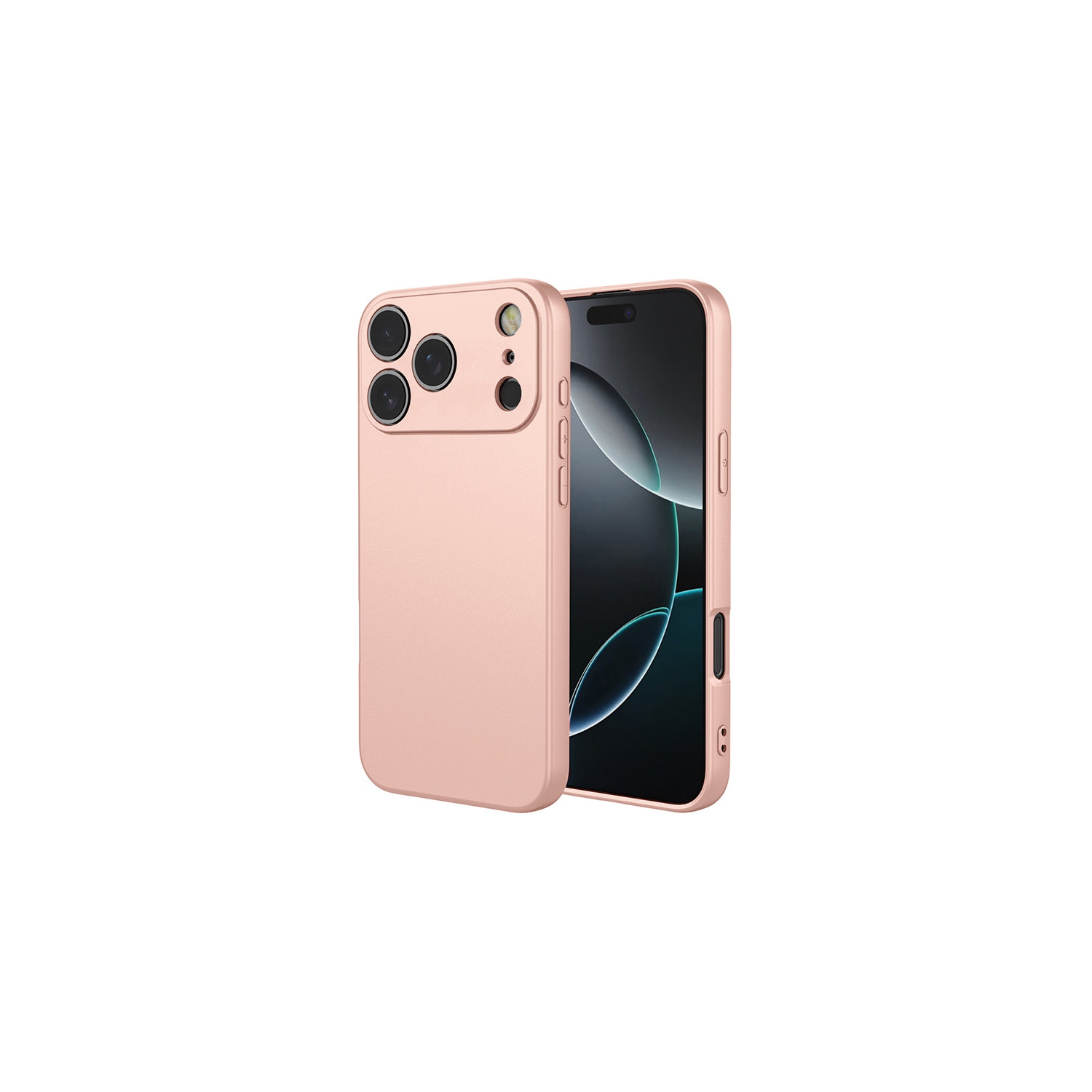 PANDACO Soft Shell Matte Pink Case for iPhone 17 Pro