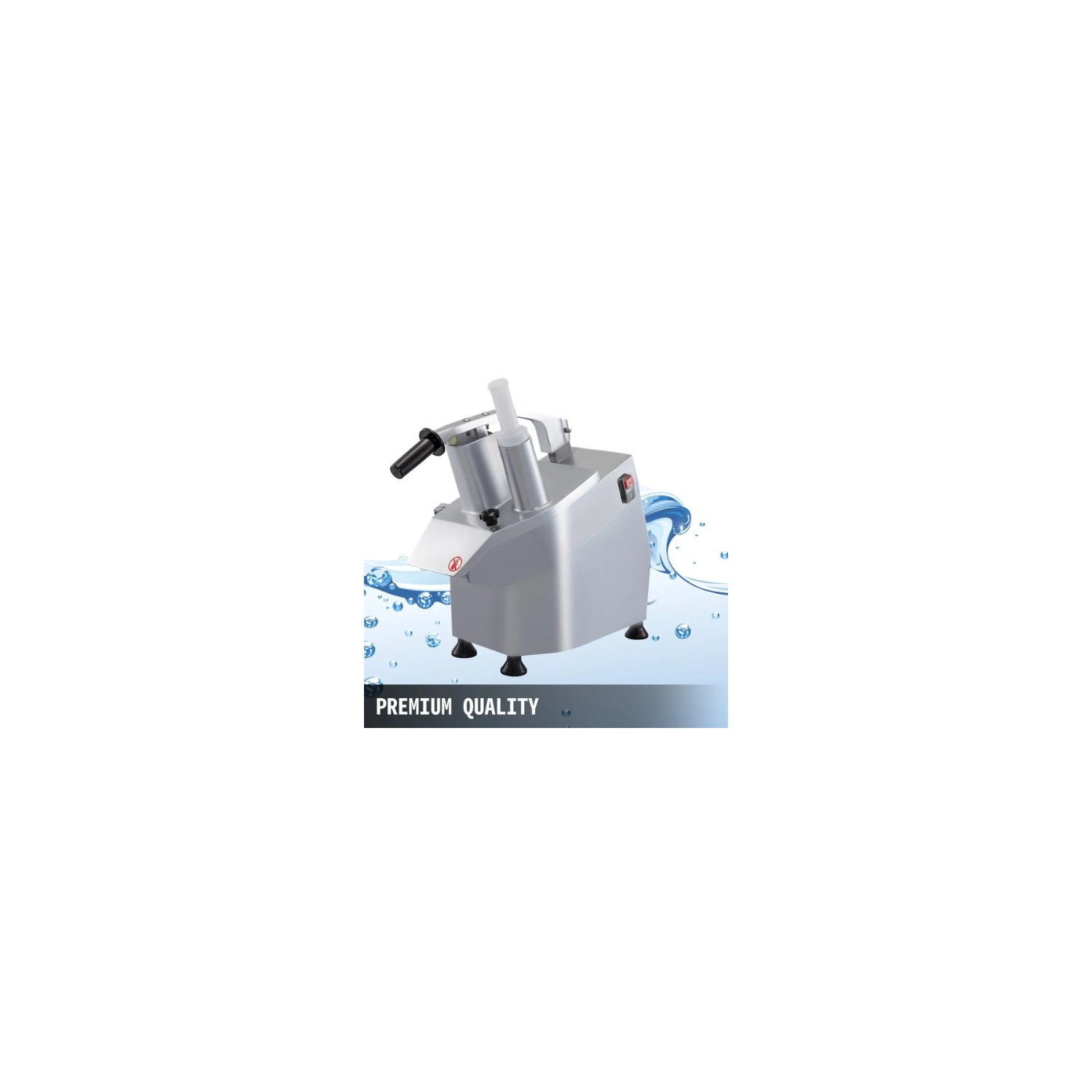 VEVOR JKC-300 Commercial Fruit & Vegetable Cutter Slicer Machine, 550W, 110V, Multi-Functional Food Processor with 6 Detachable Blades for Slicing,