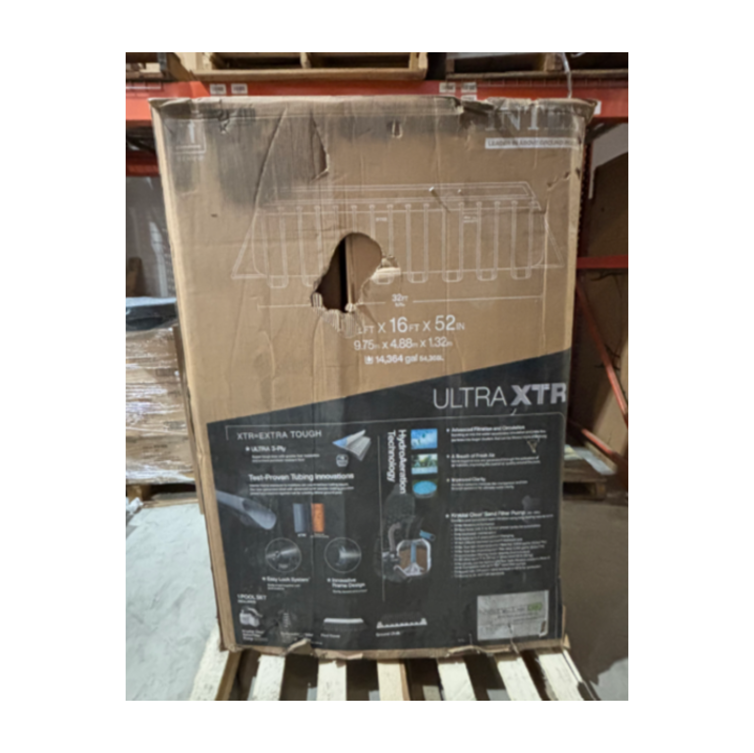 Ensemble de piscine rectangulaire Ultra XTR de 32 pi x 16 pi x 52&nbsp;po d'Intex