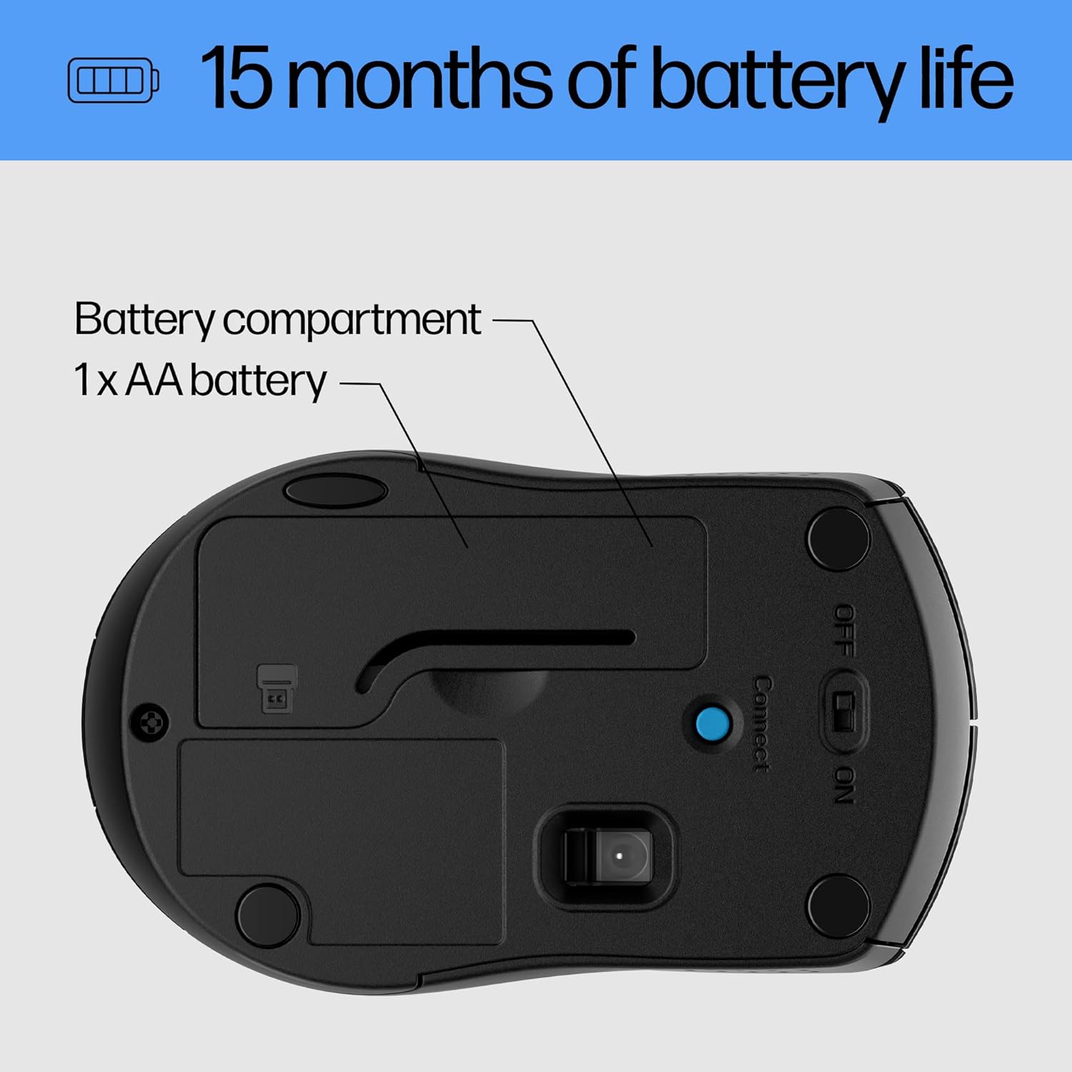 HP X3000 BLU WRLS Mouse CAN/ENG